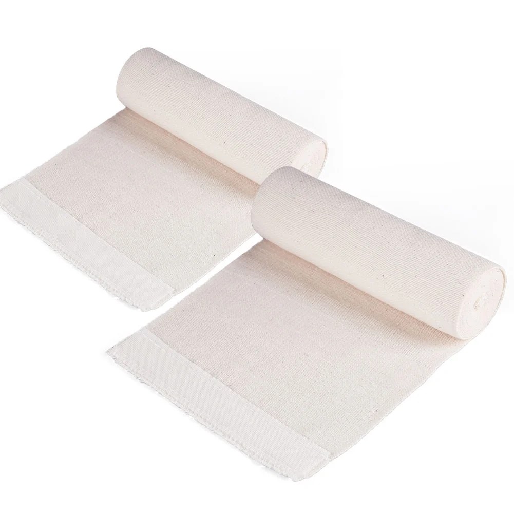 Cotton Elastic Bandage Compression Wrap with HookandLoop Closure on