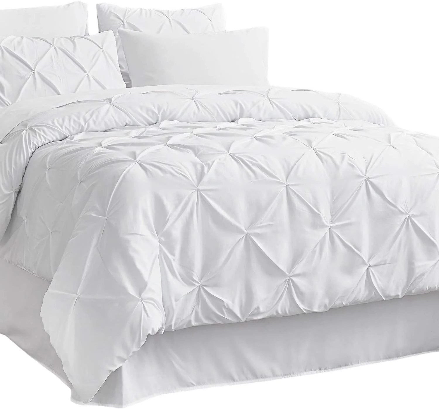 Golden Home Comforter Set Full/Queen Bed in A Bag White 8 Pieces 1 Golden Home Comforter Set Full/Queen Bed in A Bag White 8 Pieces 1