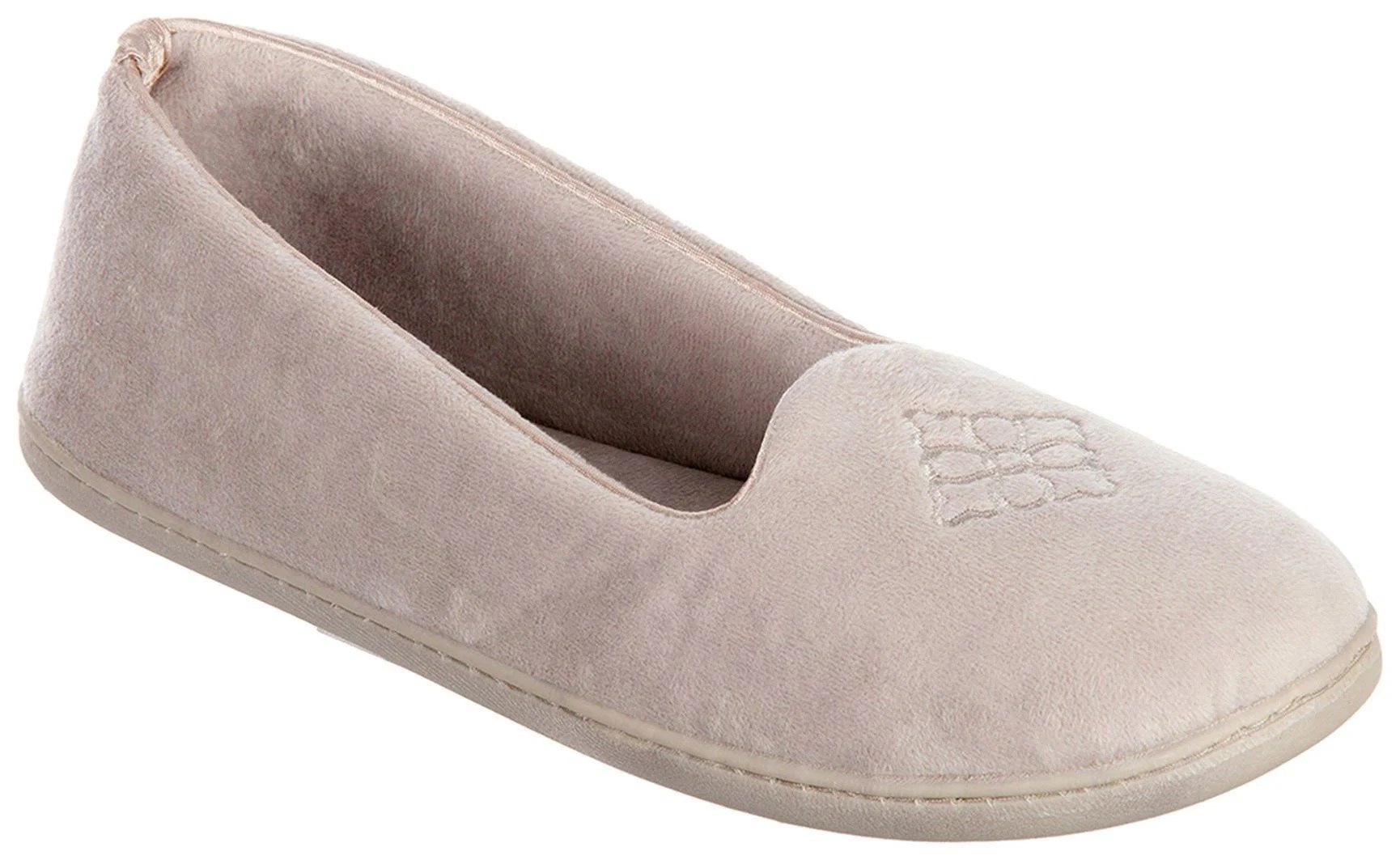 Dearfoams Womens Rebecca Memory Foam Closed Back Slippers
