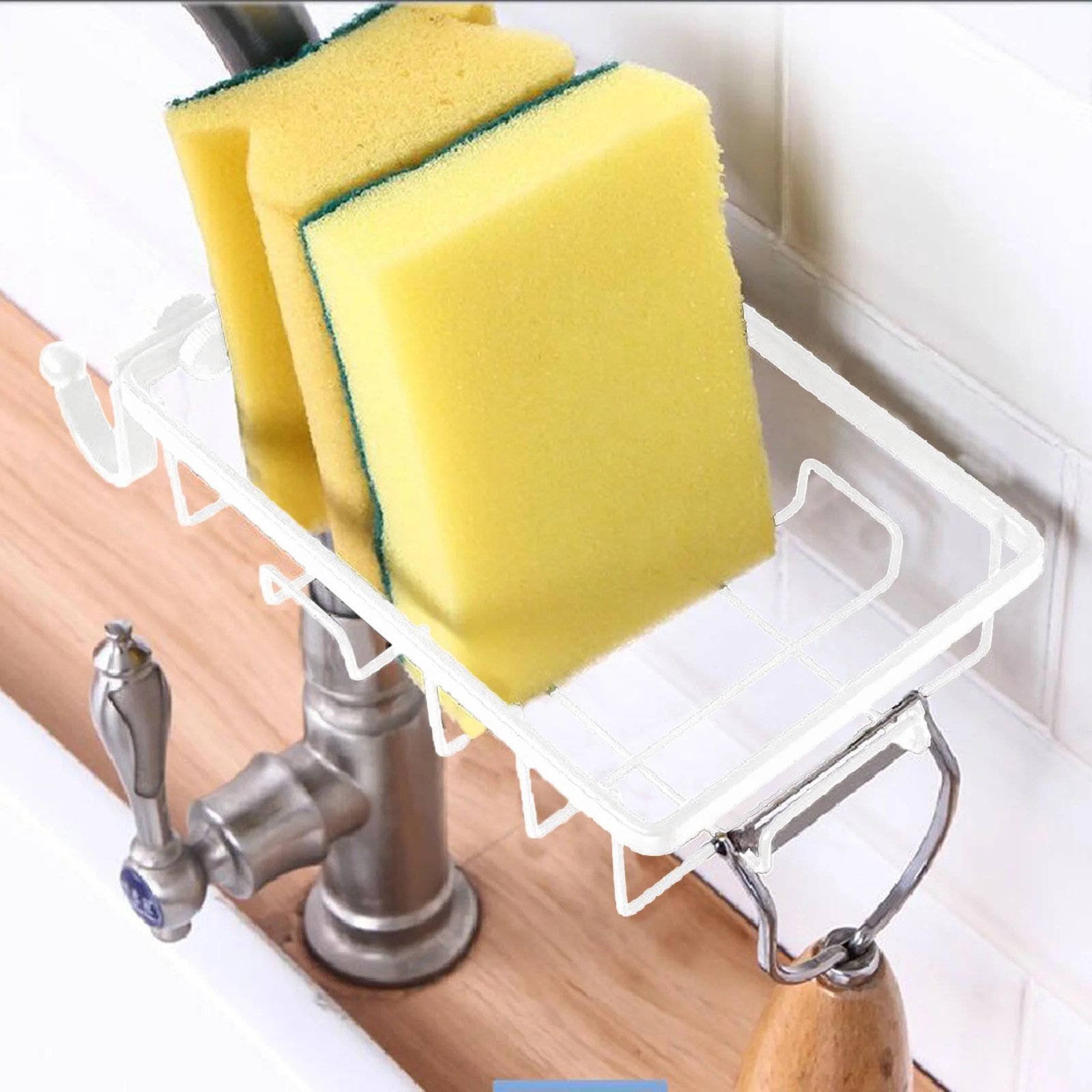 Kcocoo Kitchen Faucet Rack, Rag, Drains Rack, Sink, Nonperforated Dish