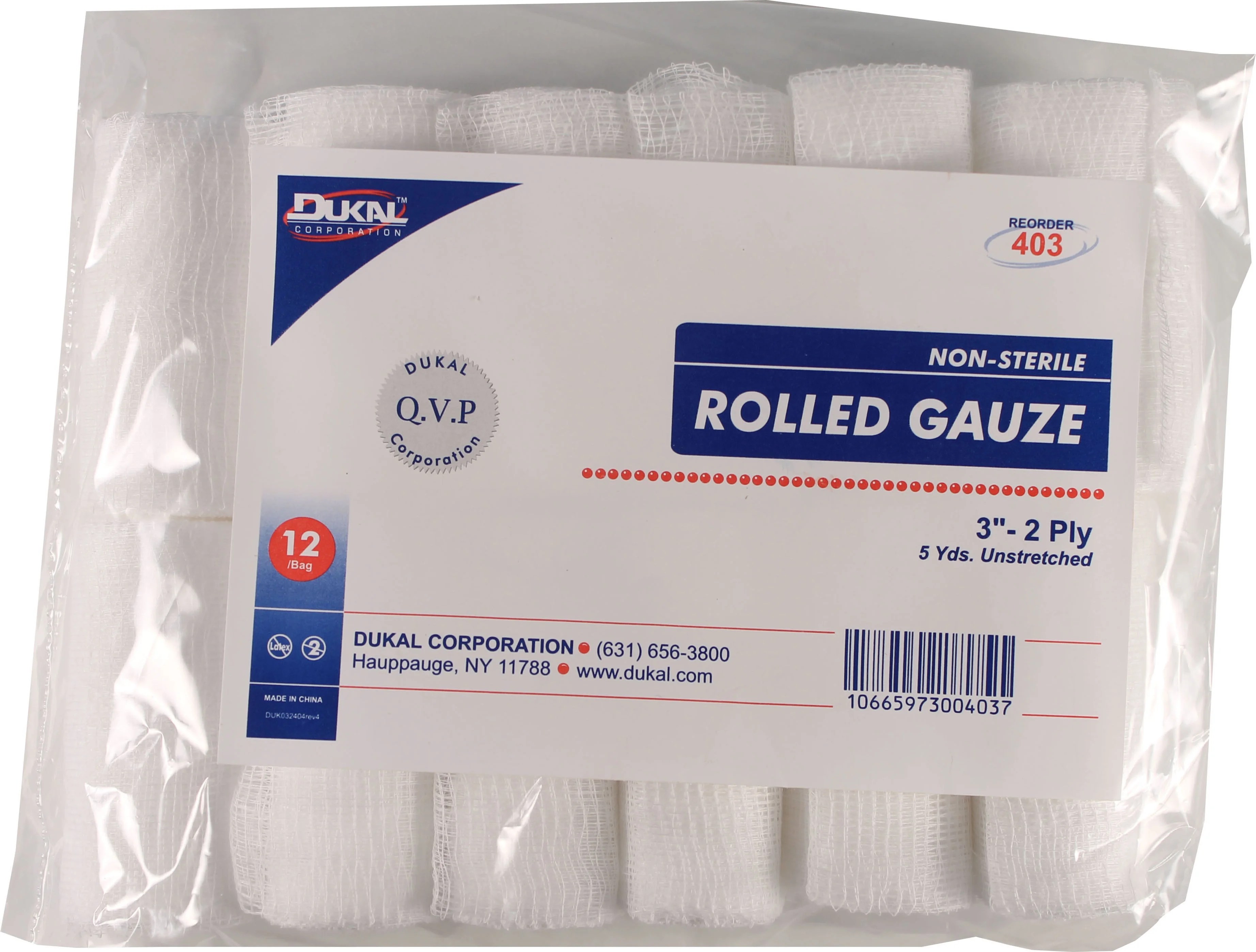GAUZE NS ROLL 3INX5YD 12PK 8