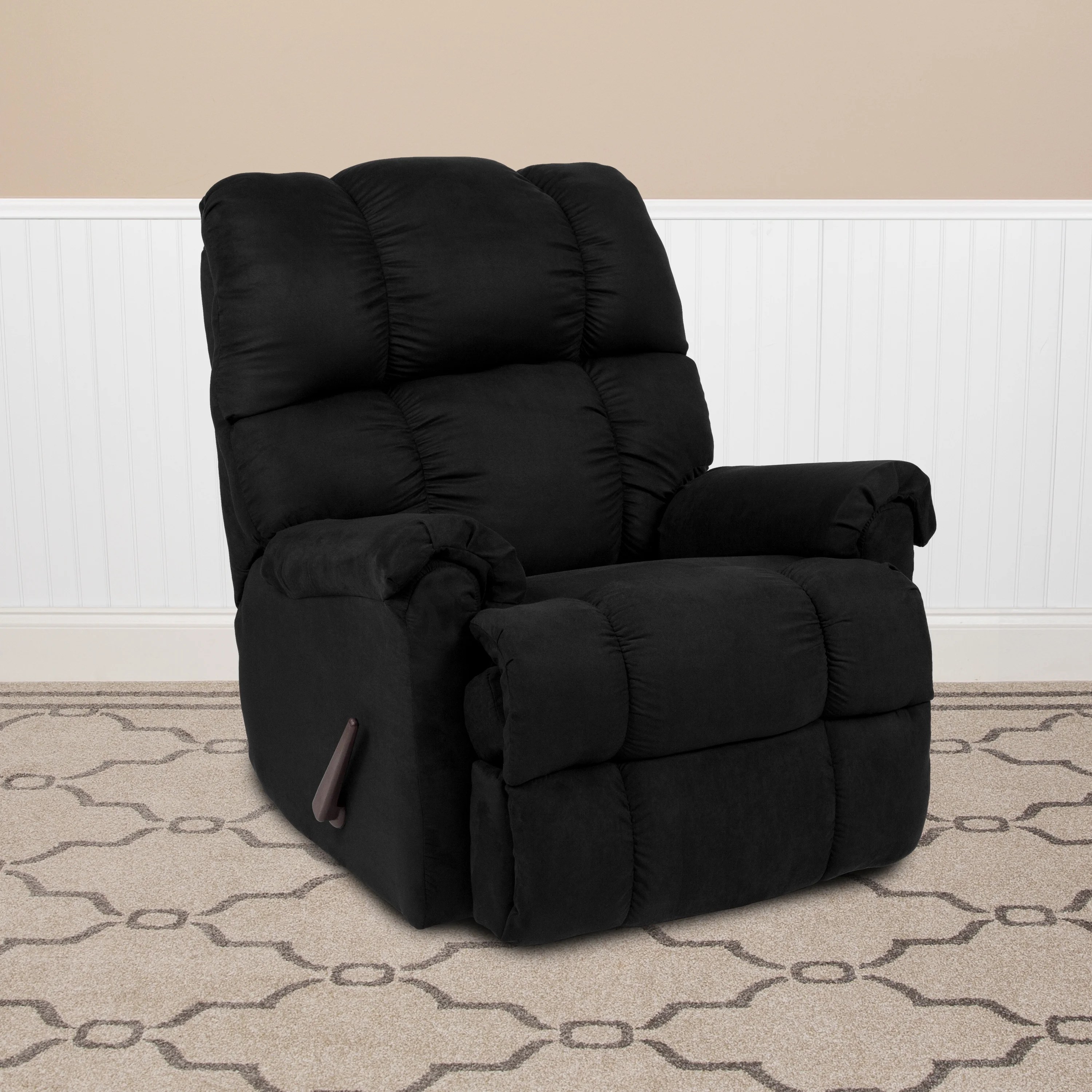 Flash Furniture Sierra Black Microfiber Rocker Recliner