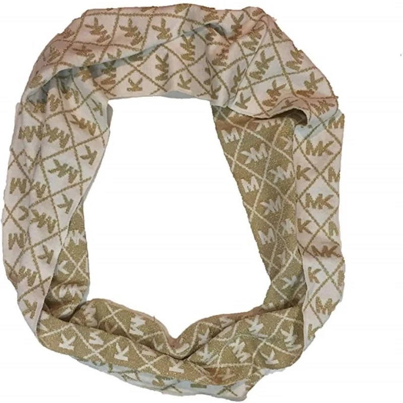 Michael Kors Women's MK Logo Infinity Loop Metallic Scarf, Camel