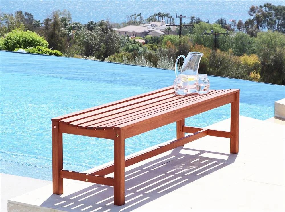 Malibu Ecofriendly Backless Outdoor Garden Bench