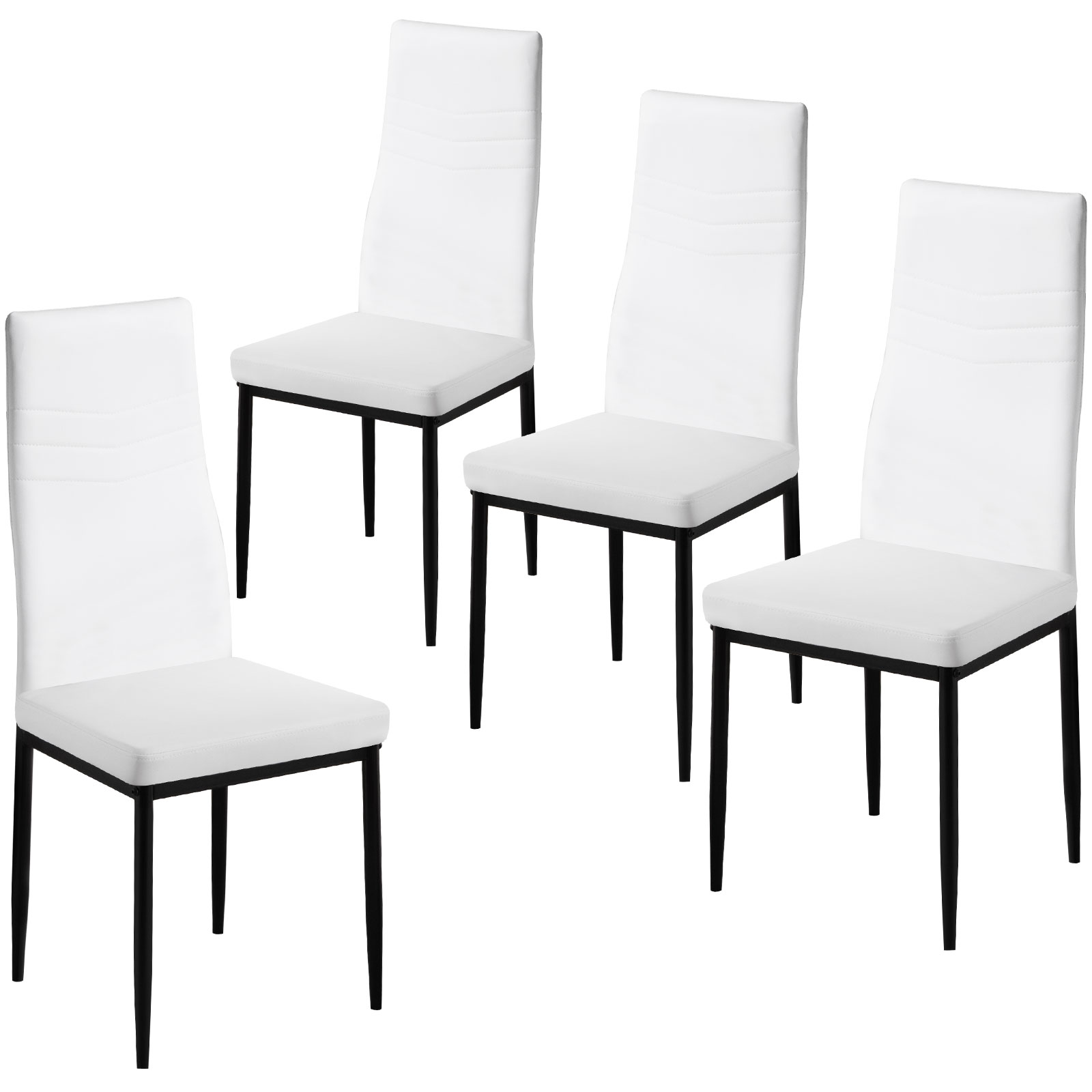Omni House Kitchen Chairs Set of 4,Faux Leather Padded Seat Dining
