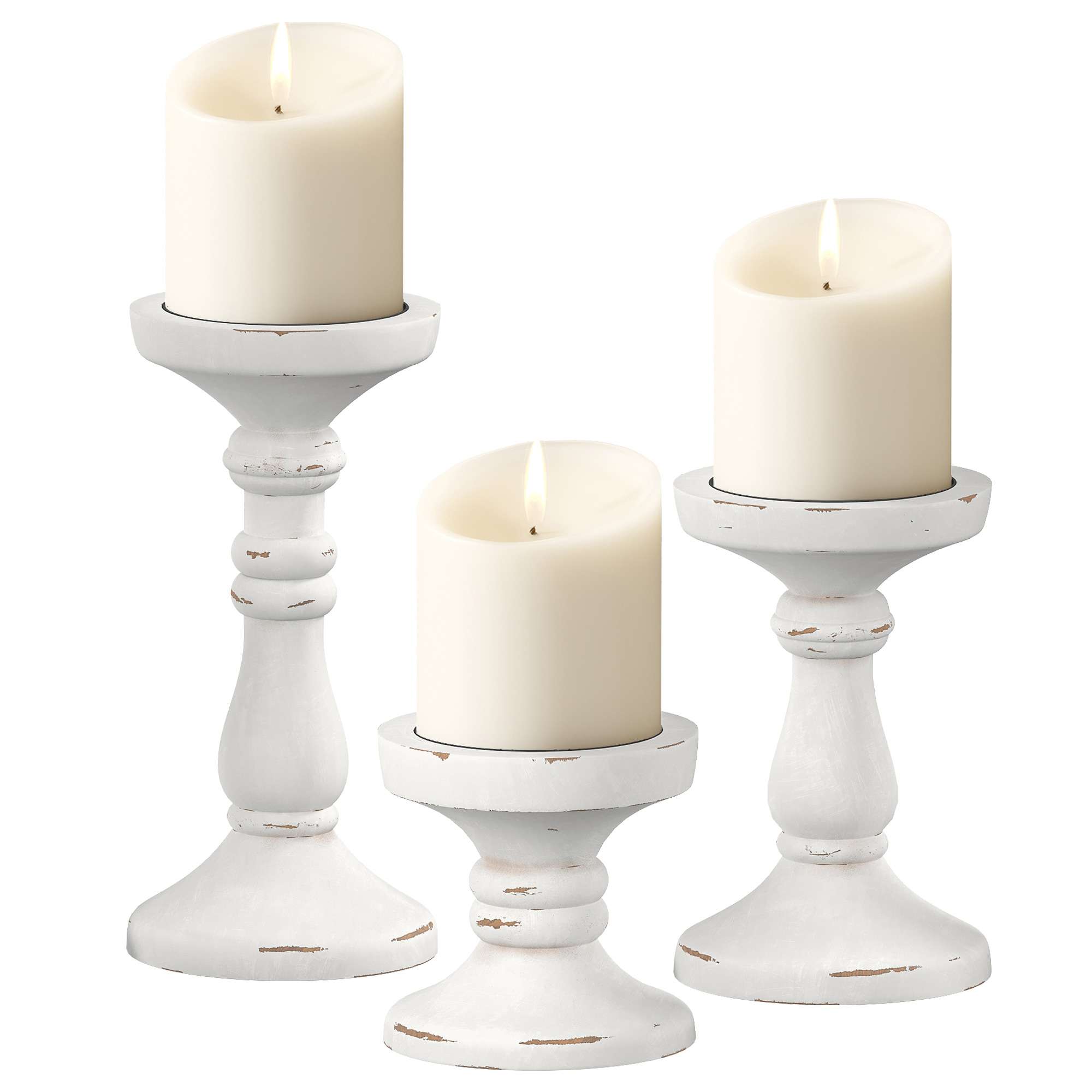 Barnyard Designs Pillar Candle Holder for Pillar Candles, Tall Wooden
