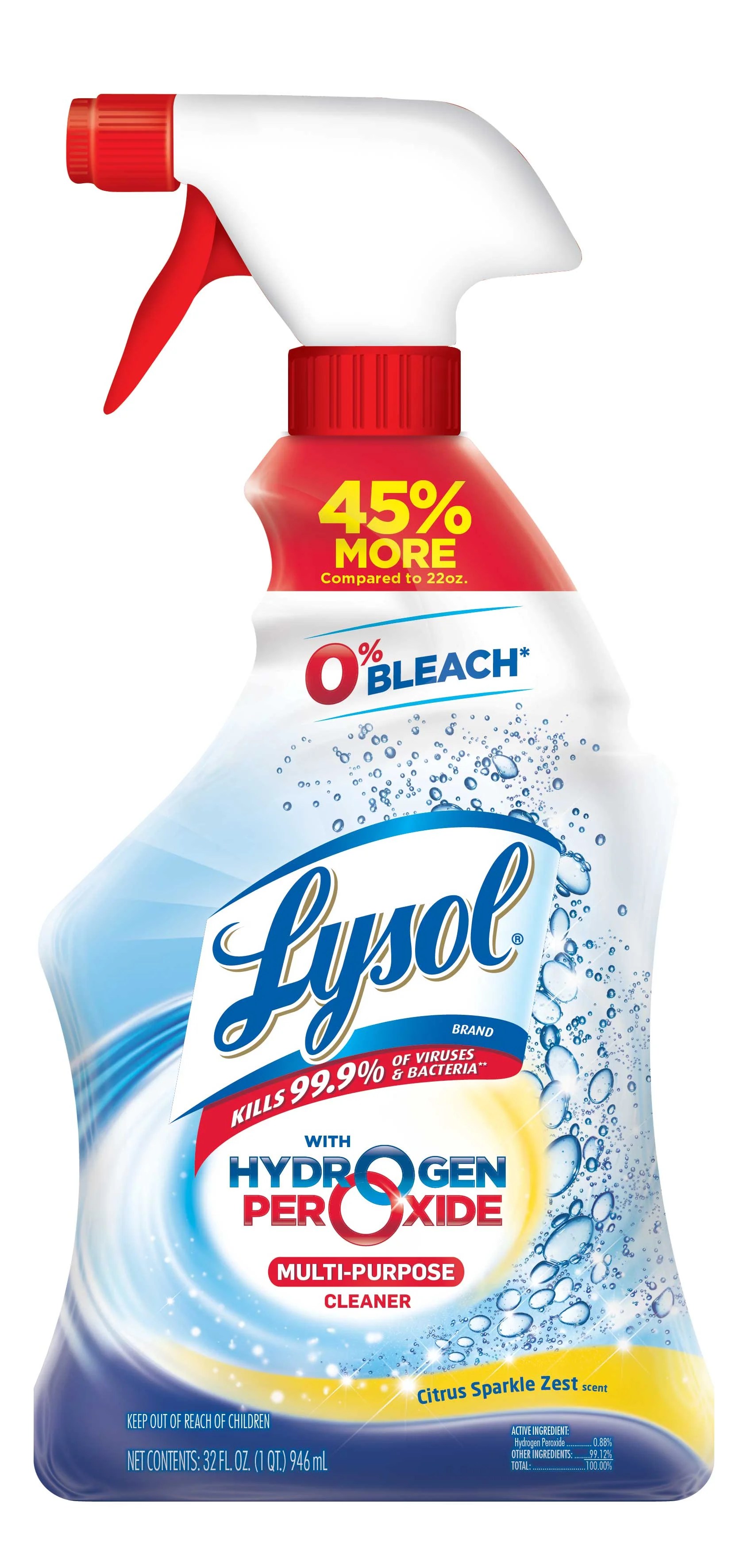 Lysol Bleach Free Hydrogen Peroxide MultiPurpose Cleaner Spray, Citrus