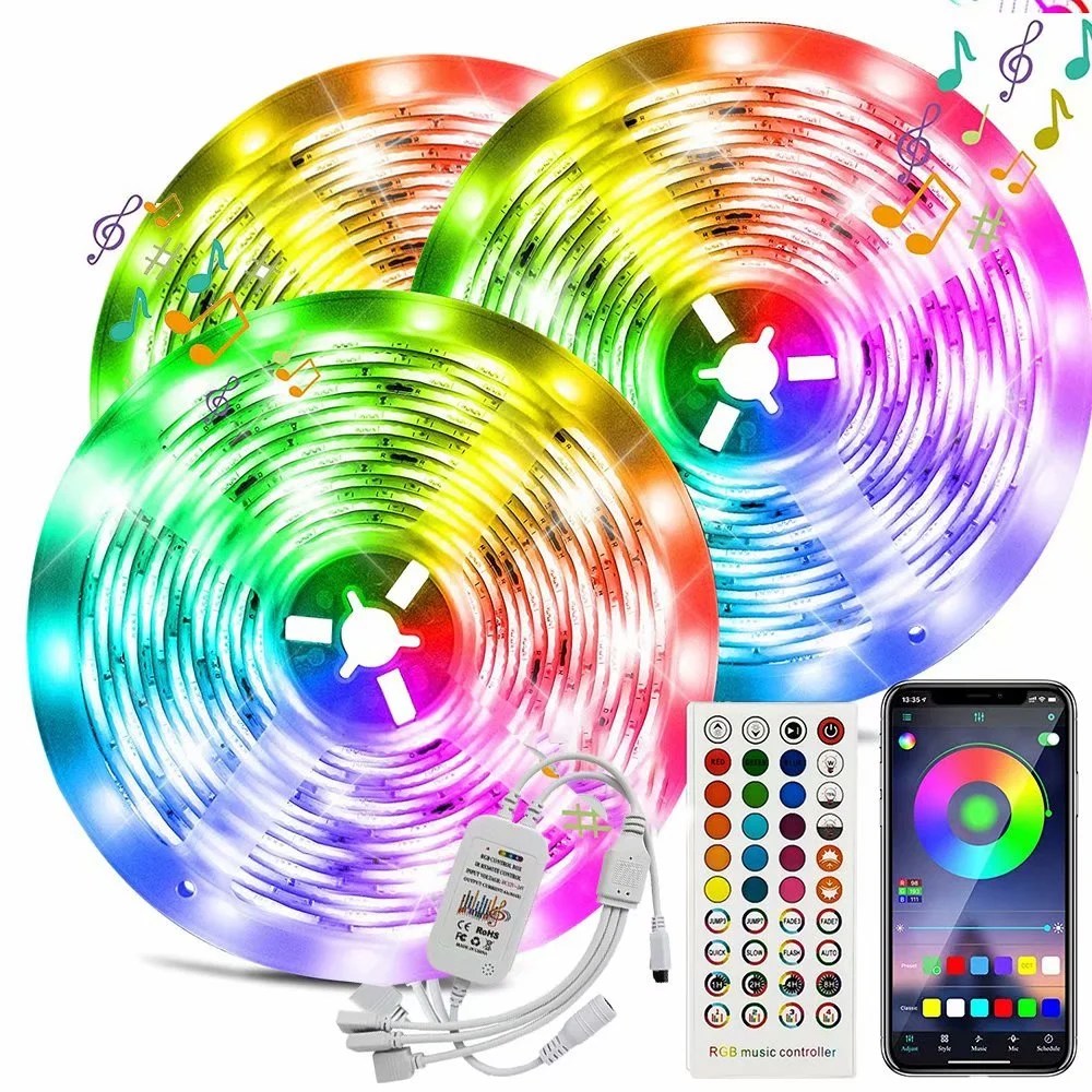LED Lights 49.2FT RGB Led Strip Lights for Bedroom Color Changing Room LED Lights 49.2FT RGB Led Strip Lights for Bedroom Color Changing Room