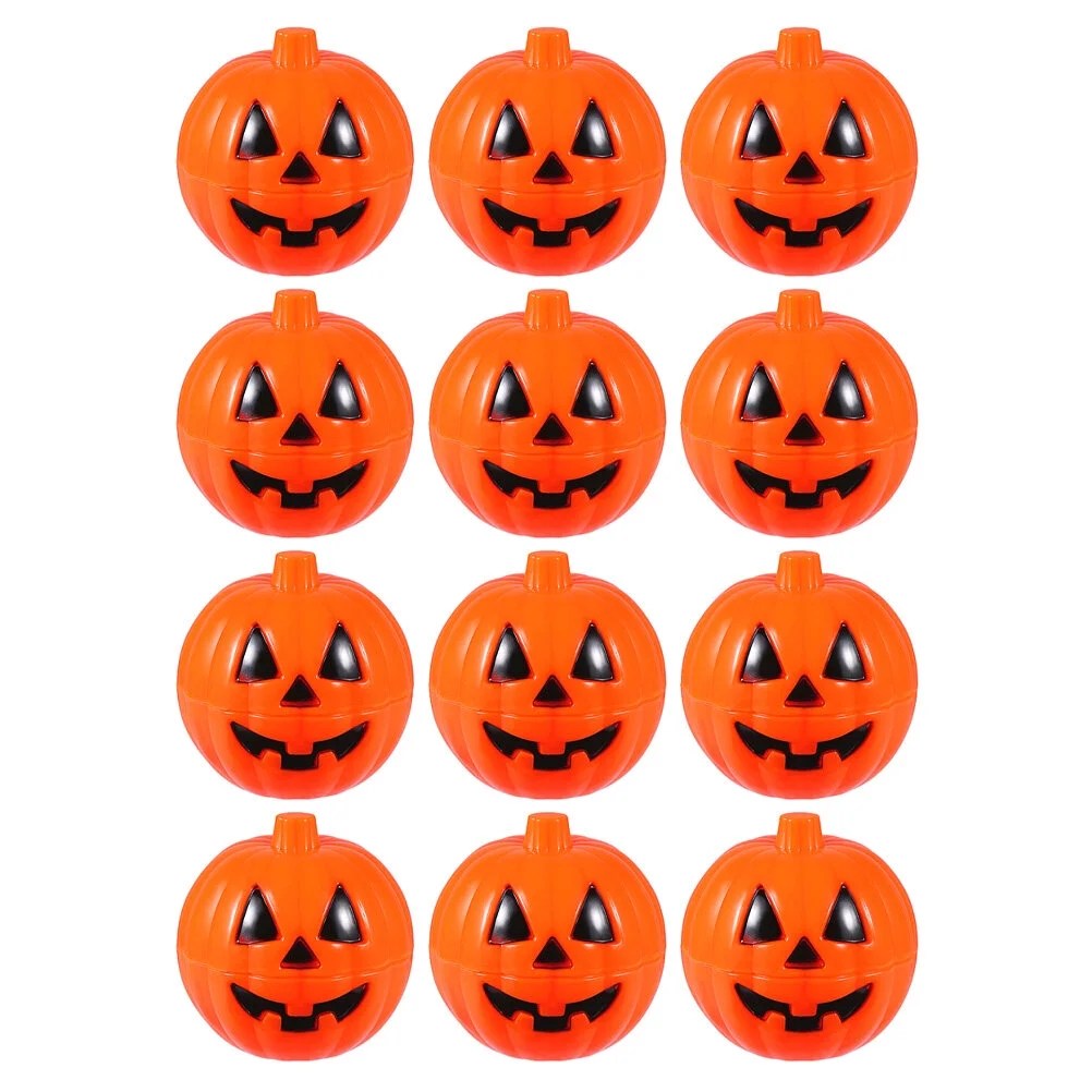 NUOLUX 12Pcs Halloween Decoration Candy Storage Jar Creative Pumpkin Jar for Party