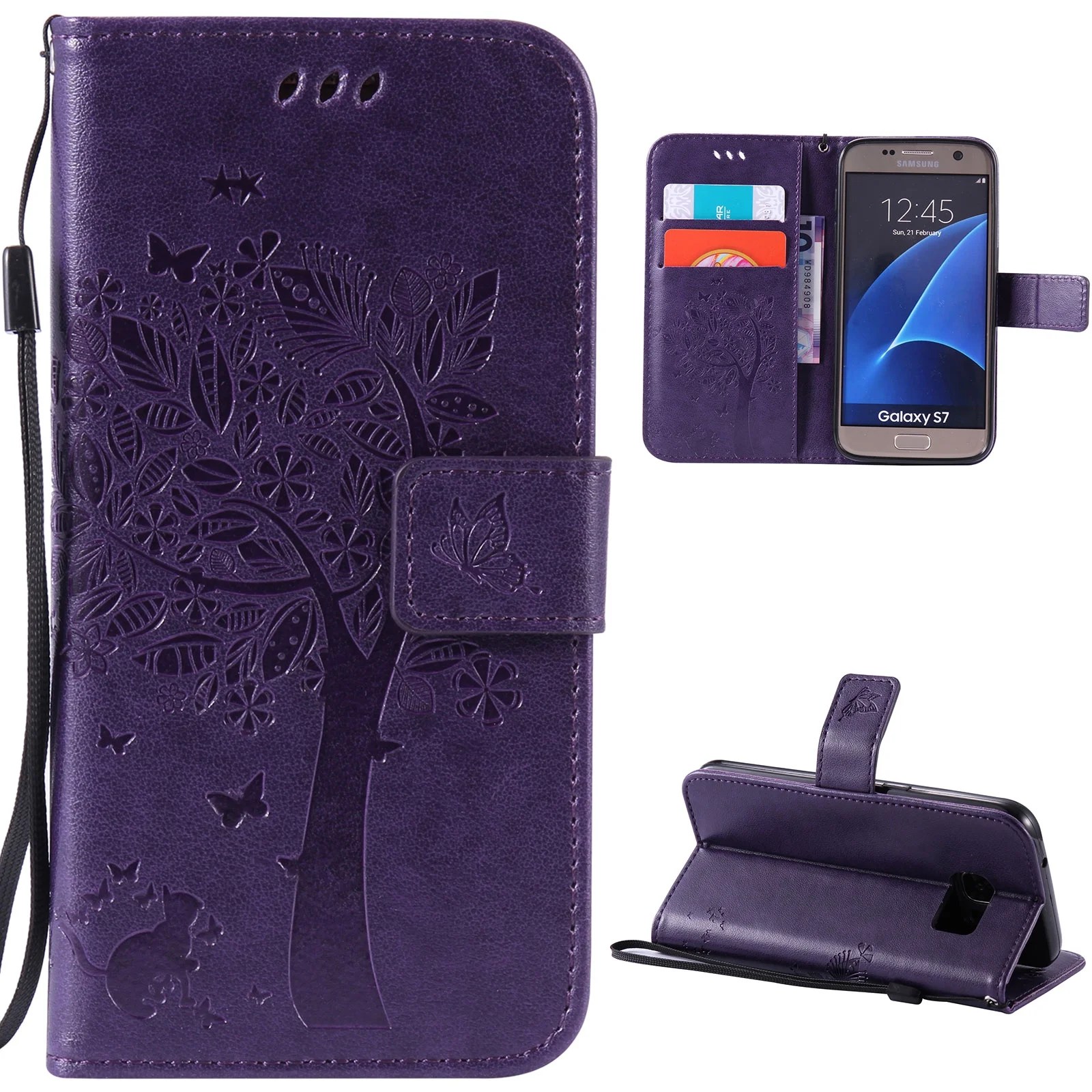 Galaxy S7 Wallet Case, Samsung S7 Phone Case,Allytech