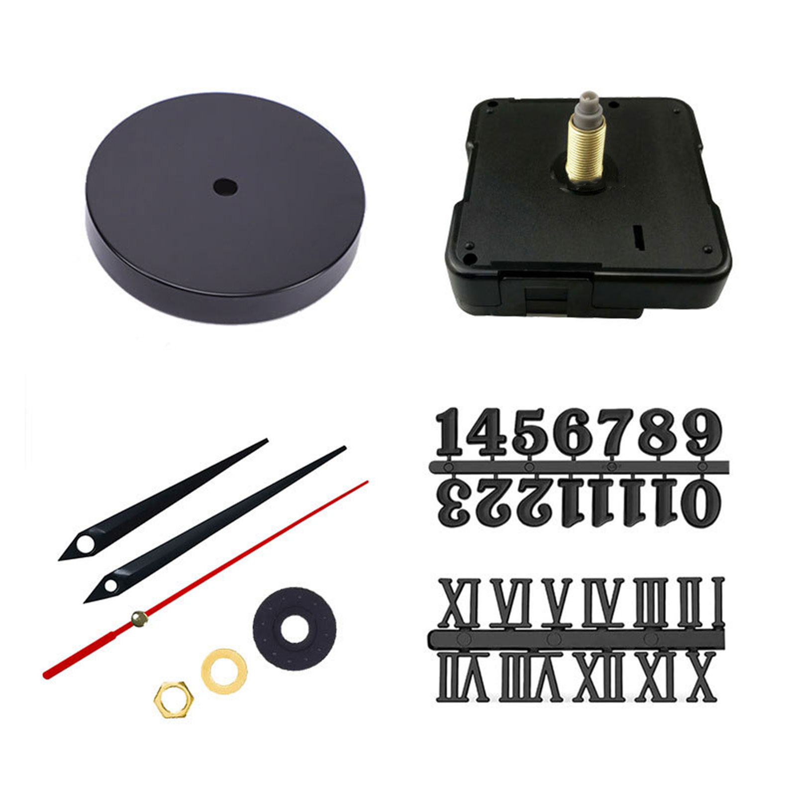 Quartz Diy Wall Clock Clock Numerals Kit Movement Battery Operated