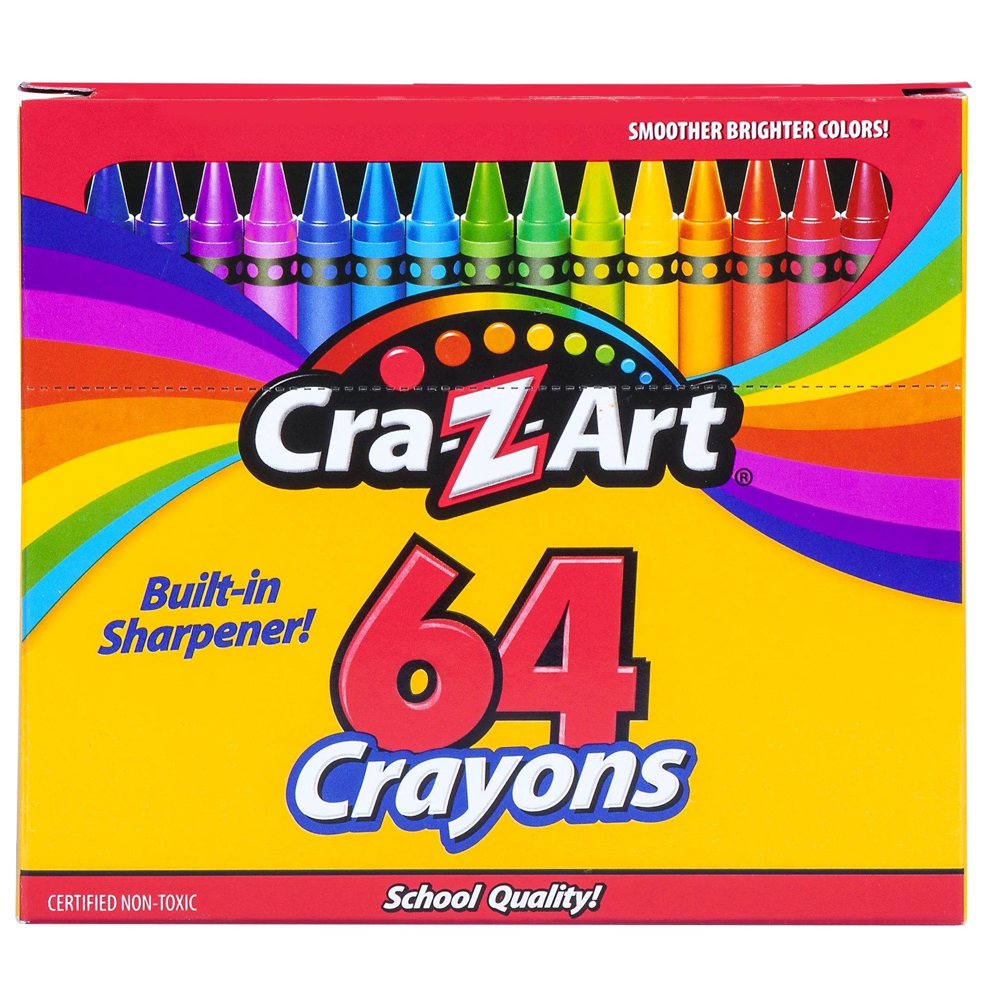 CraZArt School Quality Crayons, 64 Count