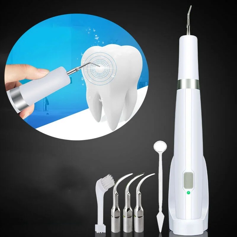 Topchances Ultrasonic Waterless Tooth Cleaner Dental Calculus Remover