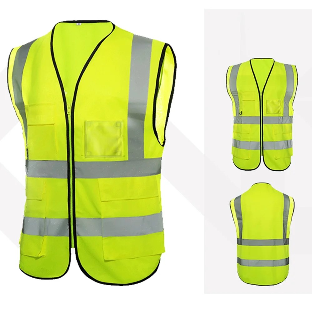 120055 Reflective Safety Vest High Visibility Safety Vest Bright Neon
