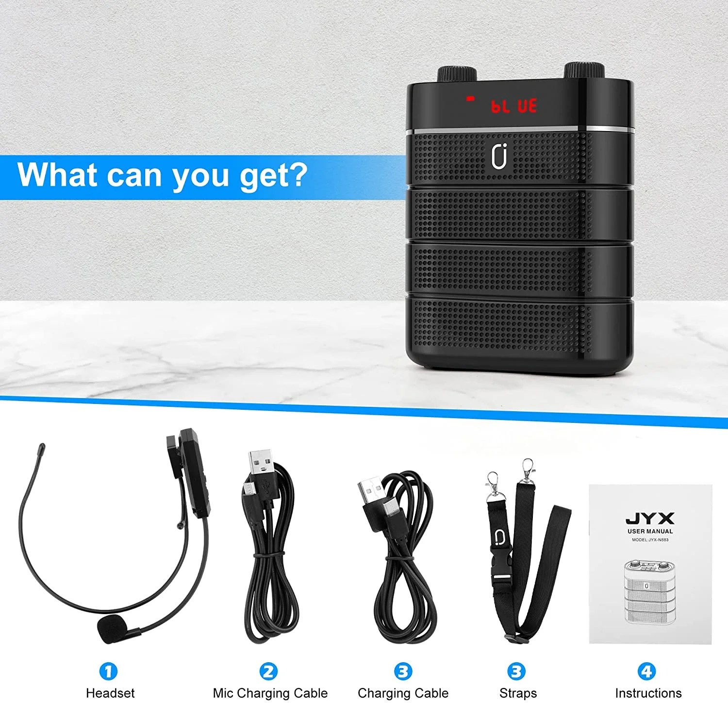 Buy JYX Wireless Voice Amplifier, 2200mAh Portable Loudspeaker with