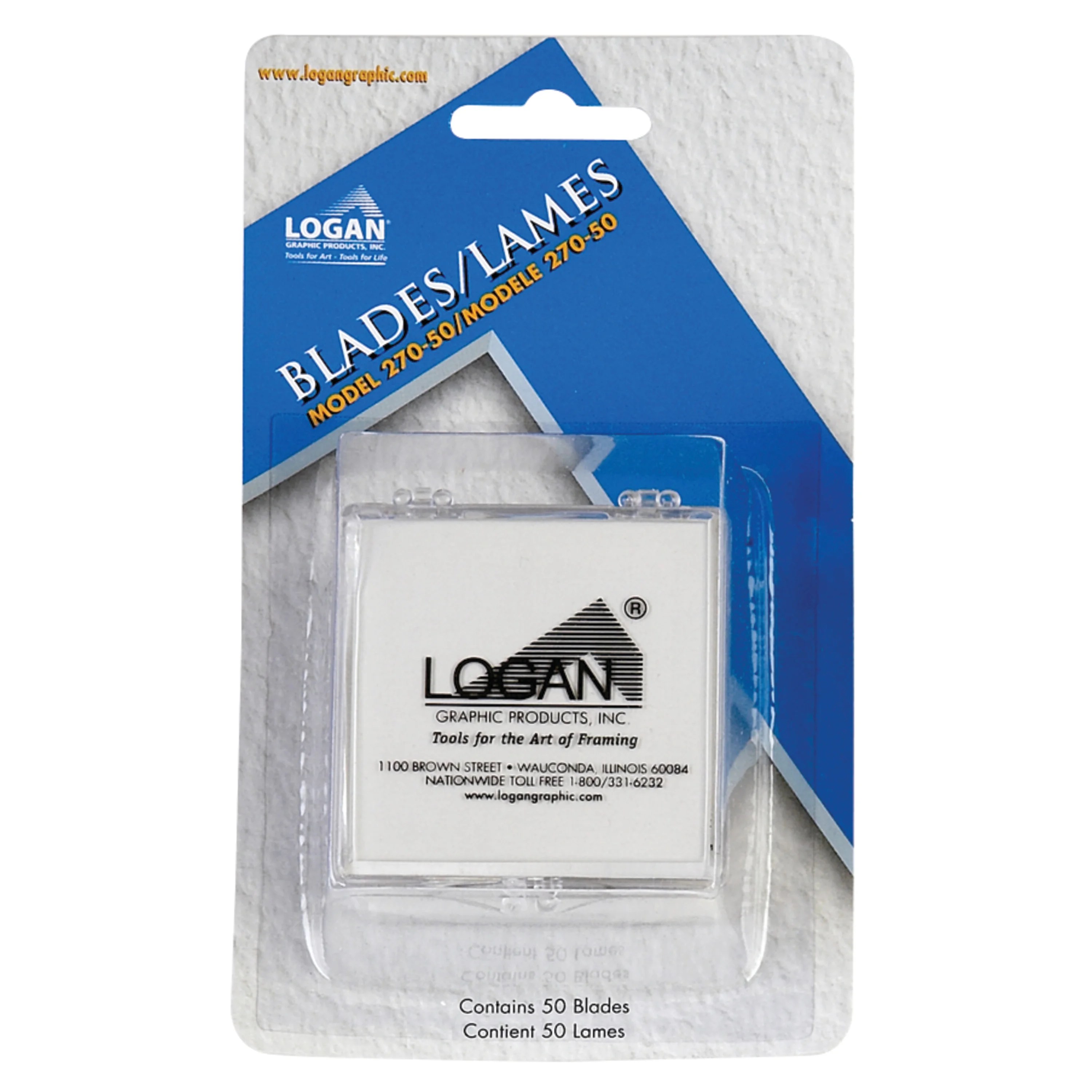 Logan 270 Mat Cutter Blades, 50/Pkg.