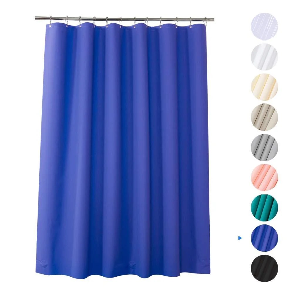 Plastic Shower Curtain, 72" W x 96" H EVA 8G Shower Curtain with Heavy