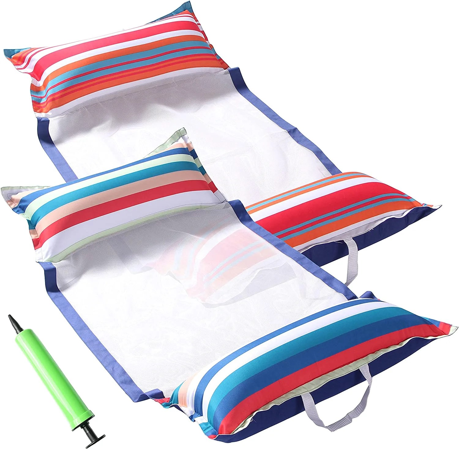 Fabric Pool Hammock Floats, XL, 2Pack Inflatable Water Hammocks