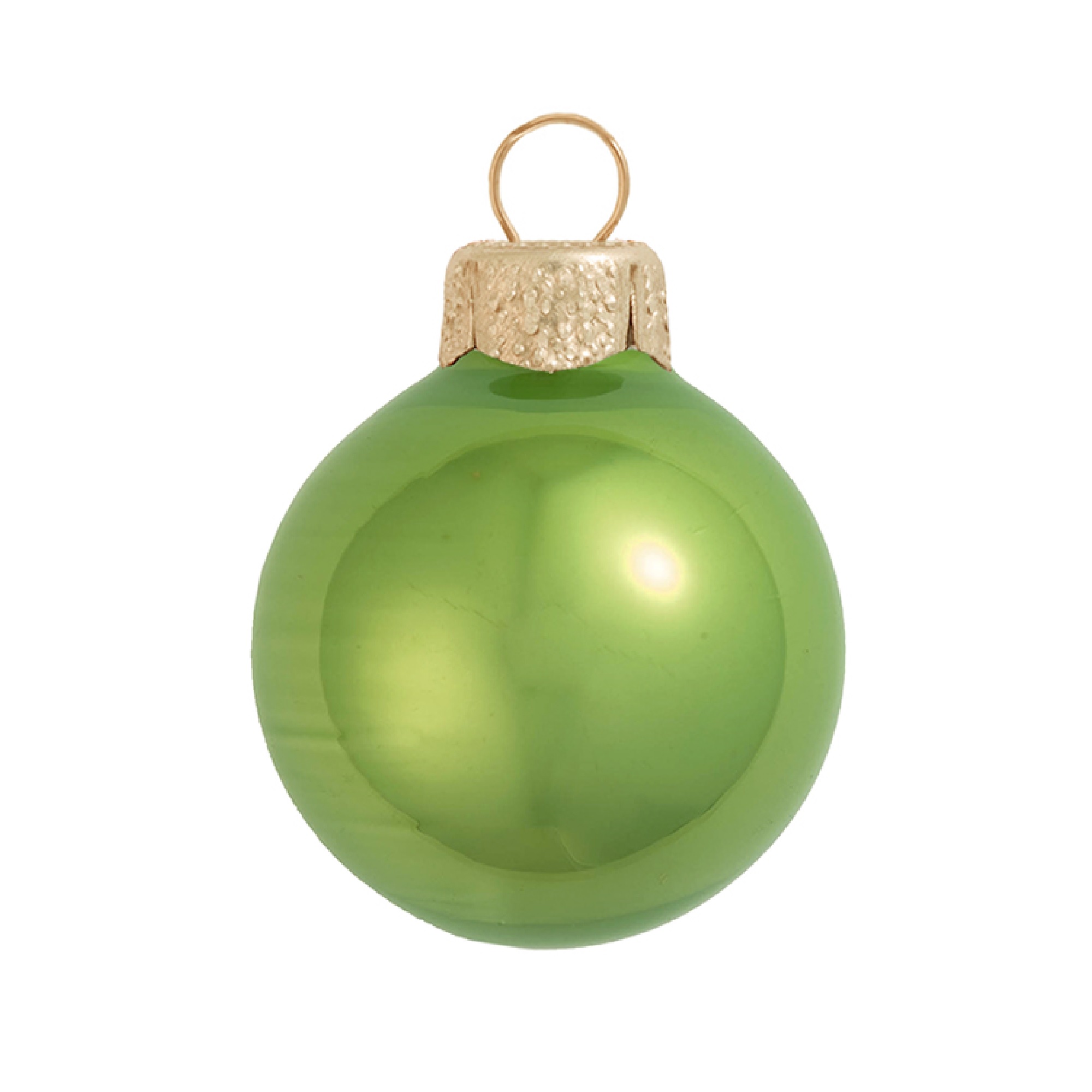 Pearl Lime Green Glass Ball Christmas Ornament 7" (180mm)