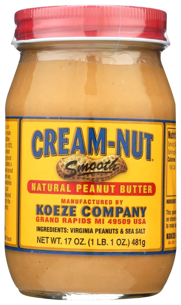 Cream Nut Peanut Butter Smooth Natural, 17 Oz