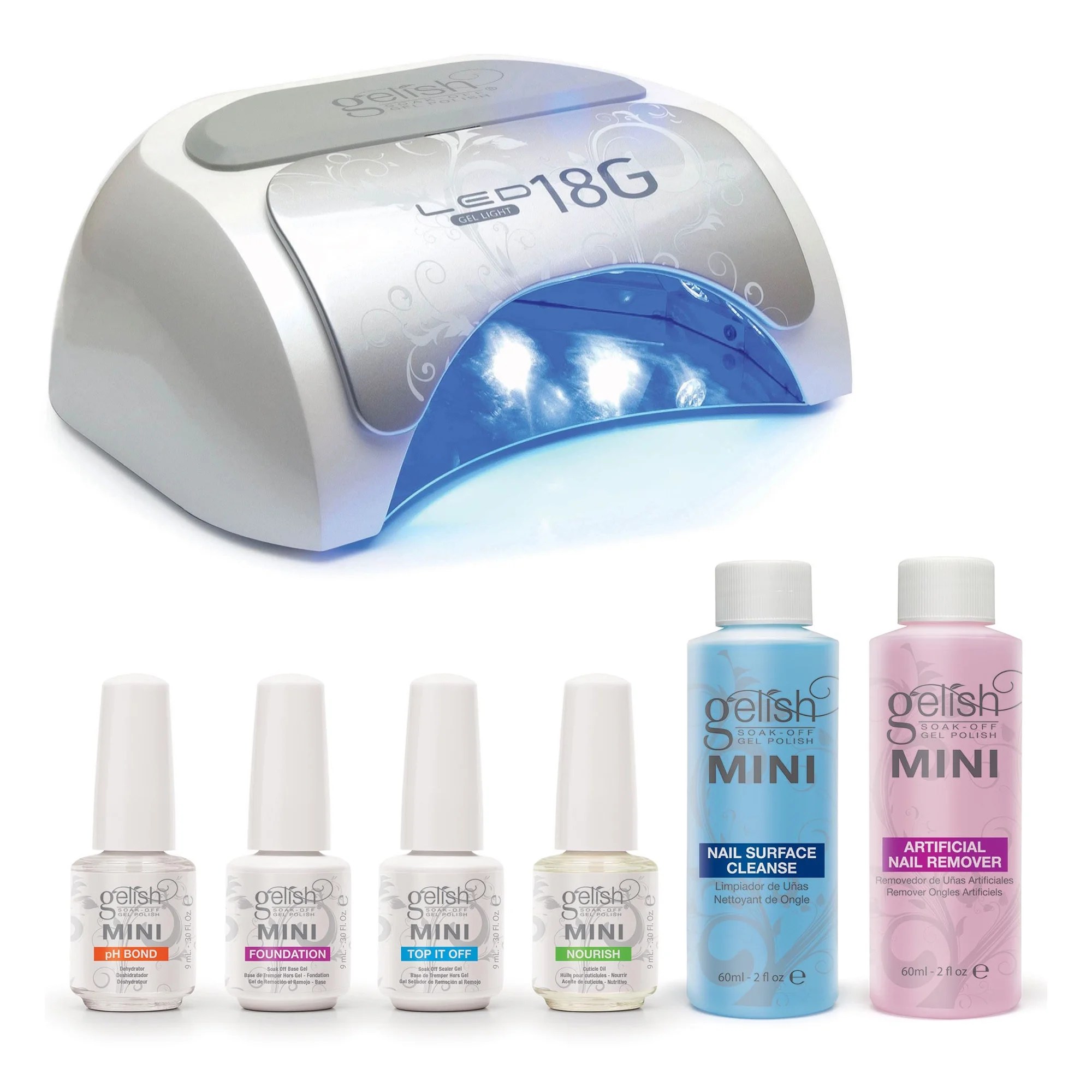 Gelish SoakOff Harmony 18G Gel LED Nail Polish Curing Light Lamp with