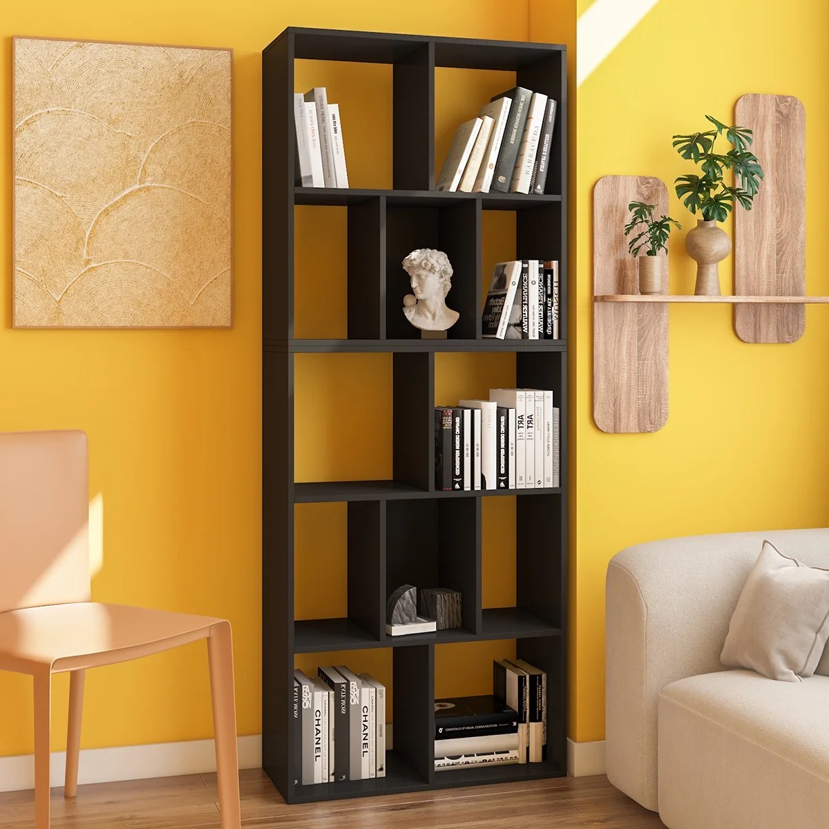 12 Cube Storage Organizer Wood Bookcase Bookshelf Storage Wall