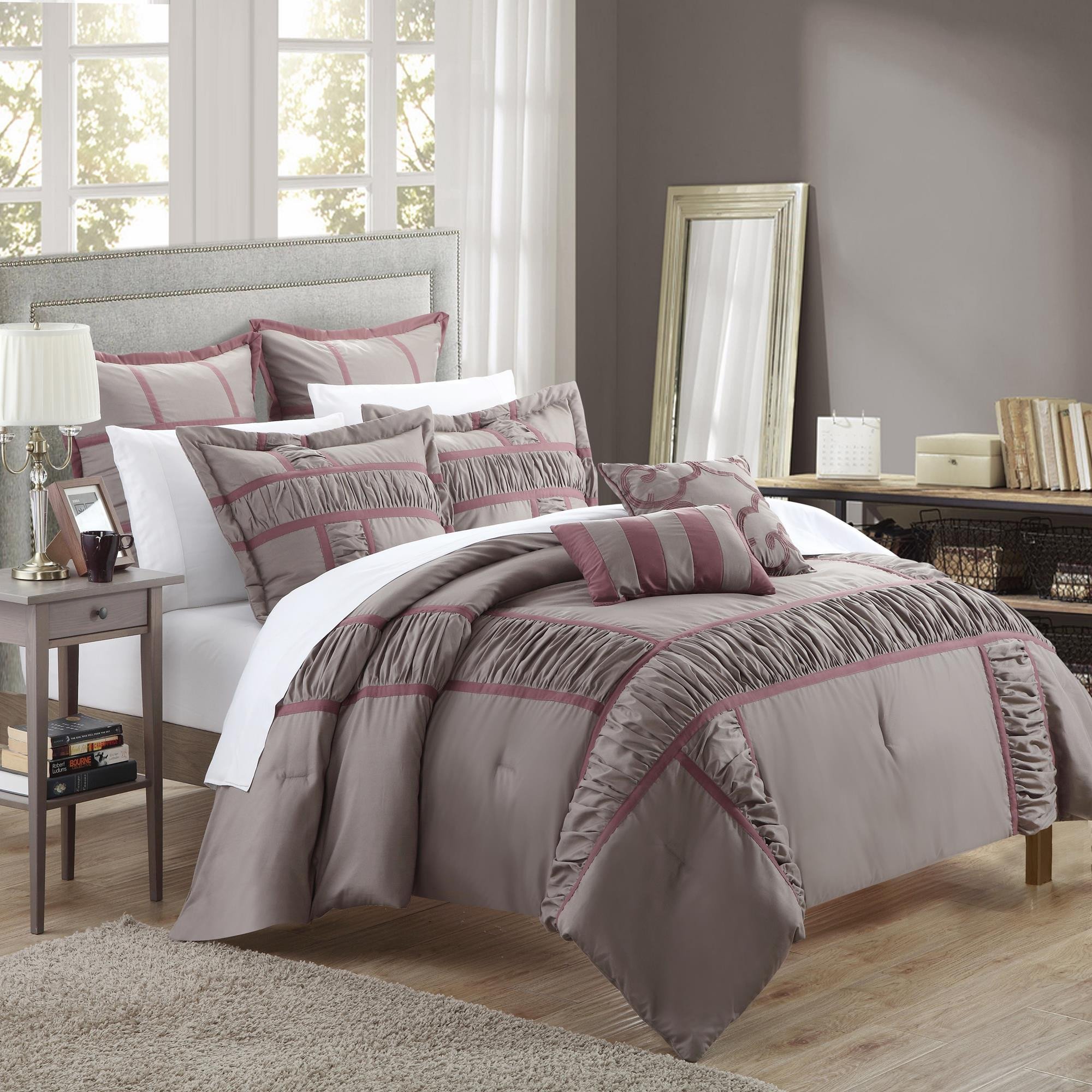Tuscan Plum & Purple 11 Piece Comforter Bed In A Bag Set