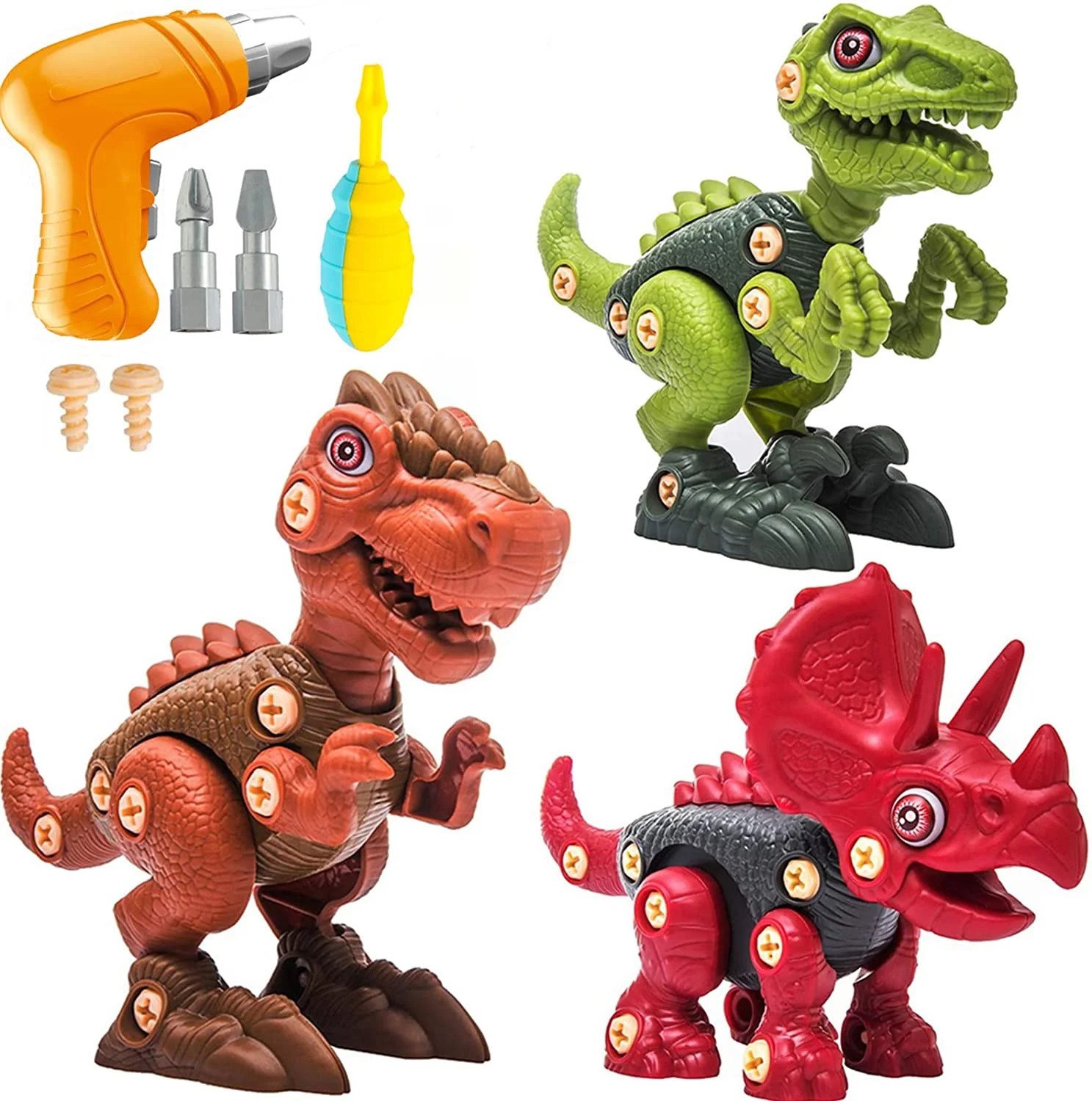 Take Apart Dinosaur Toys for Boys Building Toy Set with Electric