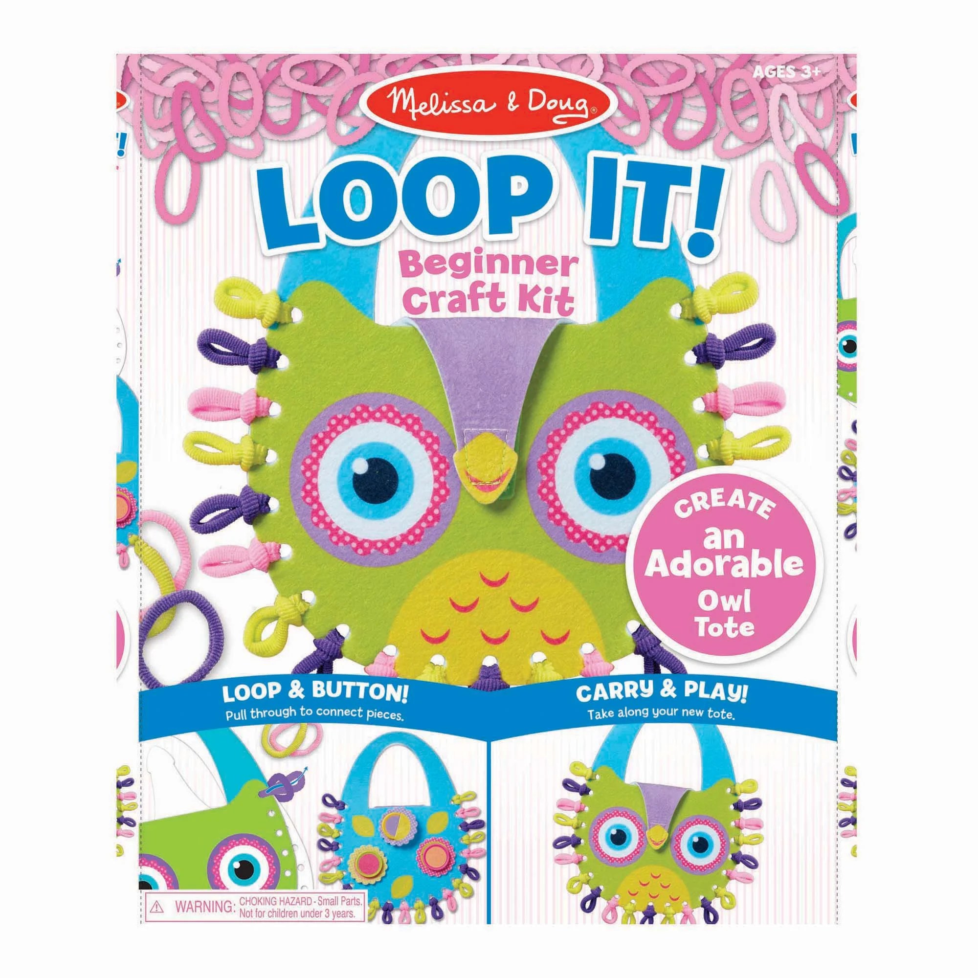 Melissa & Doug Loop It! Owl Tote Beginner Craft Kit Felt OwlShaped Melissa & Doug Loop It! Owl Tote Beginner Craft Kit Felt OwlShaped