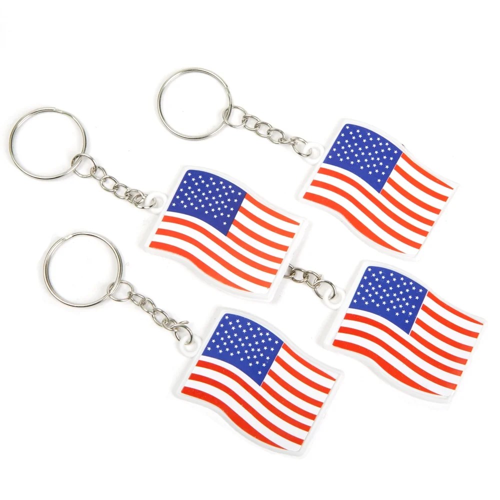 Usa Flag Key Chains Party Favors 144 Pieces