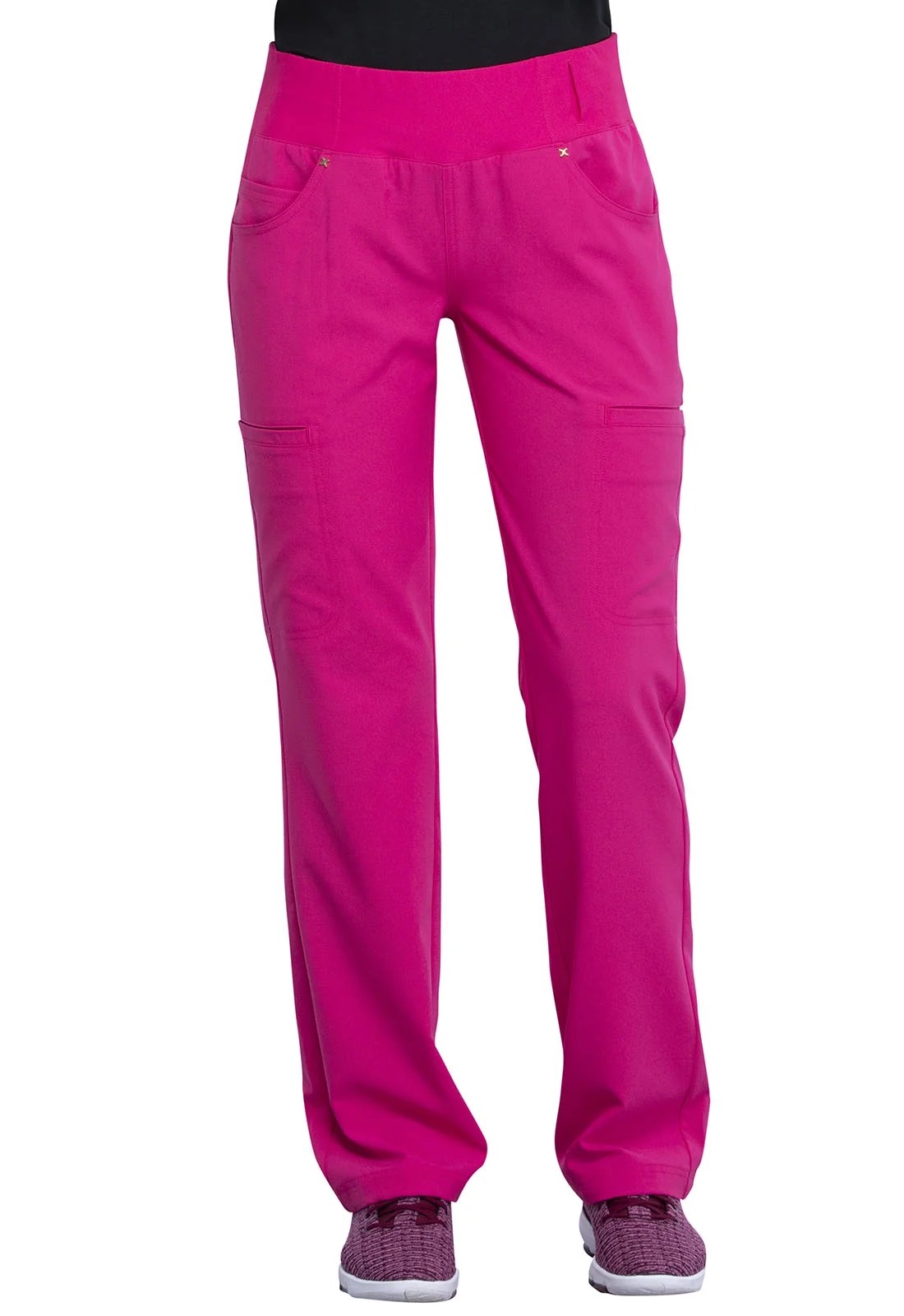 Cherokee iFlex Women Medical Scrubs Pant Mid Rise Straight Leg Pullon