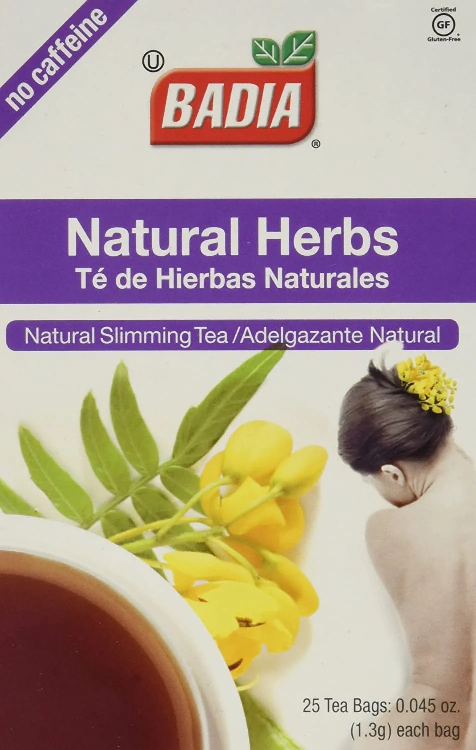 Badia Natural Herbs Tea Bags 25Count (Pack of 2)