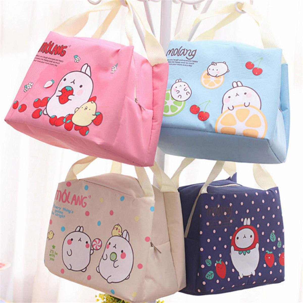 Cute lunch Box Carry Tote Portable Lunch Insulated Bags Hot Cold