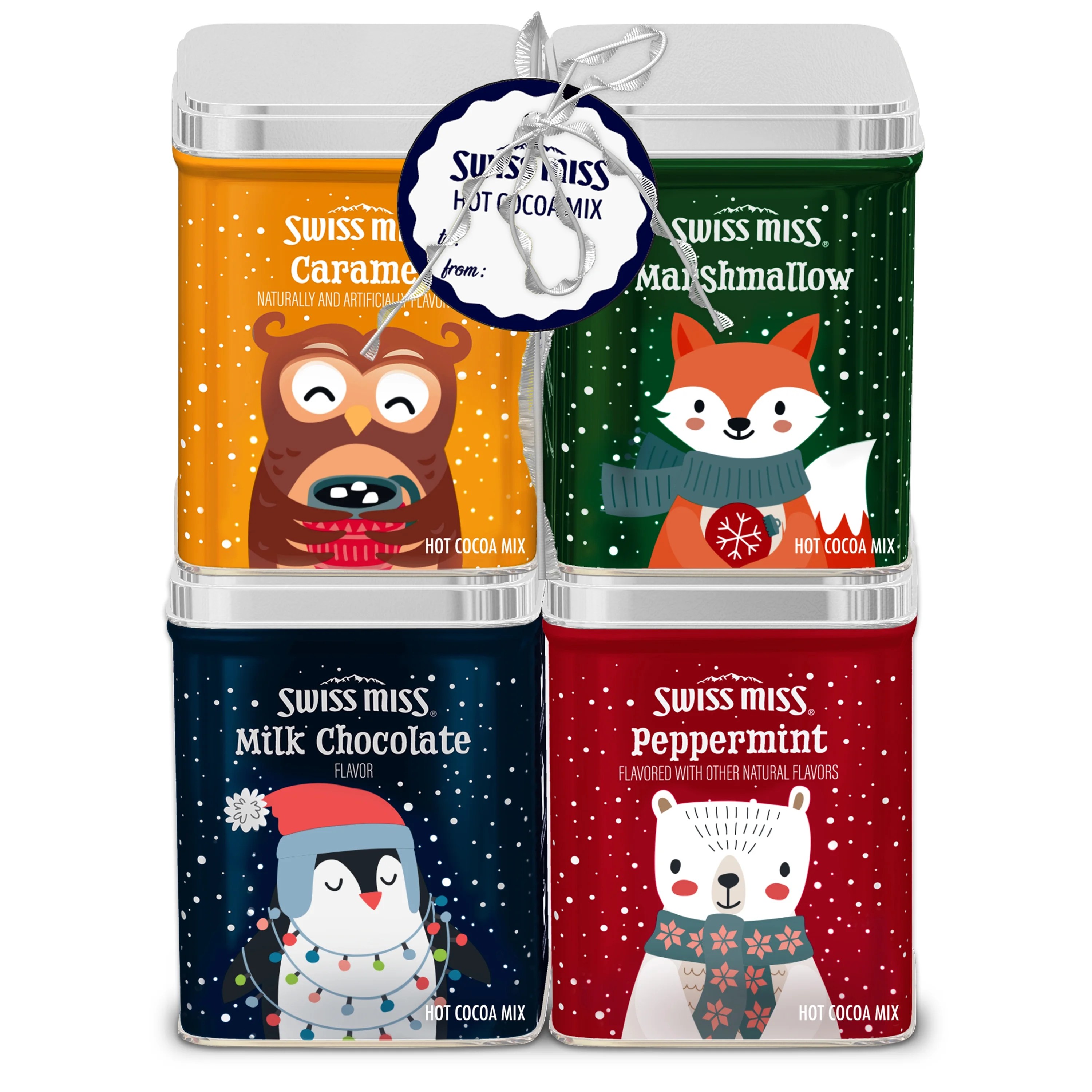 Swiss Miss Hot Cocoa Single Gift Tin With Assorted Flavors and Designs