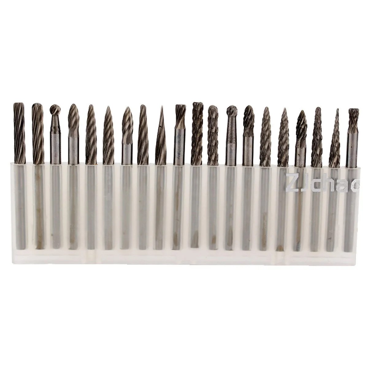 ZJchao 20 Pieces 1/8' Tungsten Carbide Rotary File Bit for Wood Carving