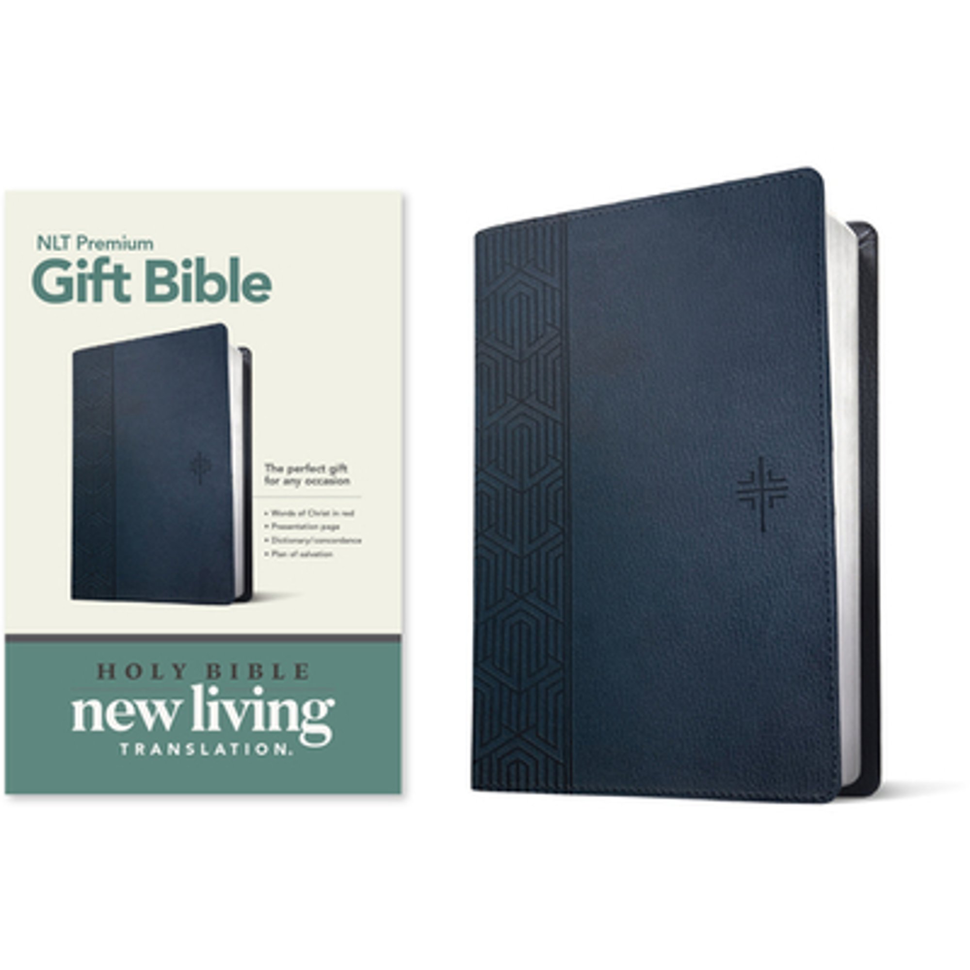 Premium Gift Bible NLT (Red Letter, Leatherlike, Blue) (PreOwned