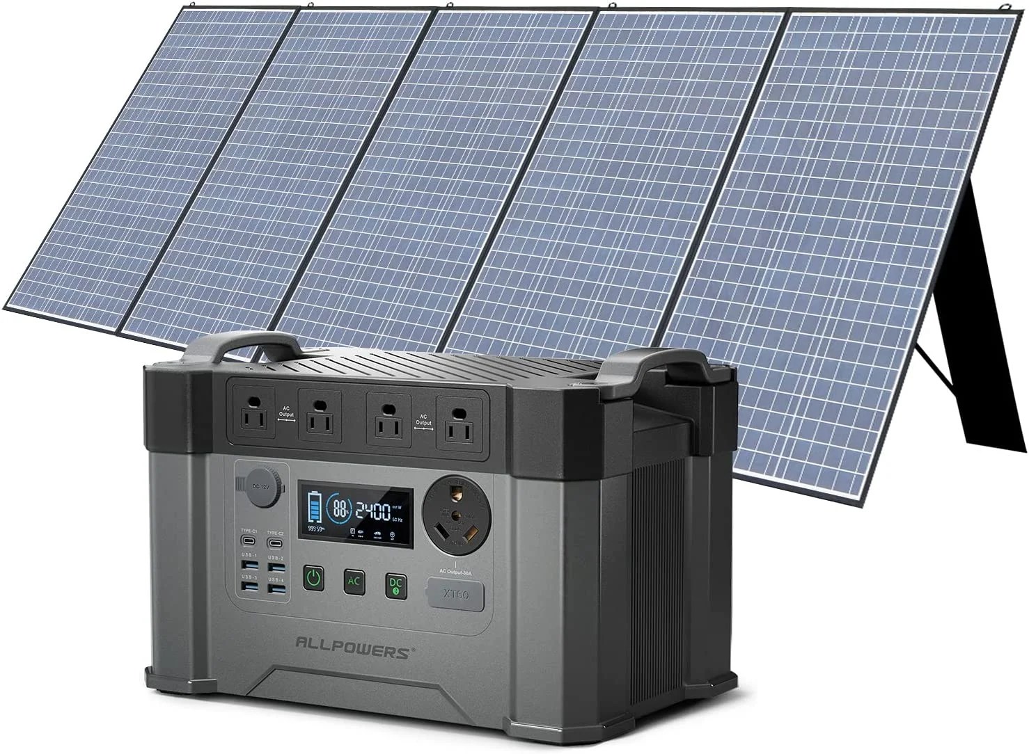 ALLPOWERS S2000 PRO Solar Generator, include 2400W 1500Wh MPPT Portable