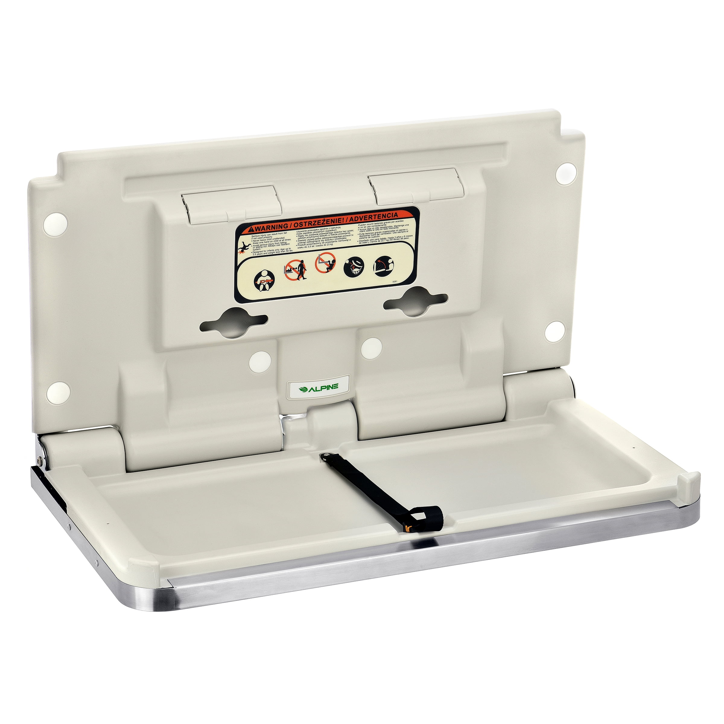 Alpine Baby Diaper Changing Station Organizer Stainless Steel Wall
