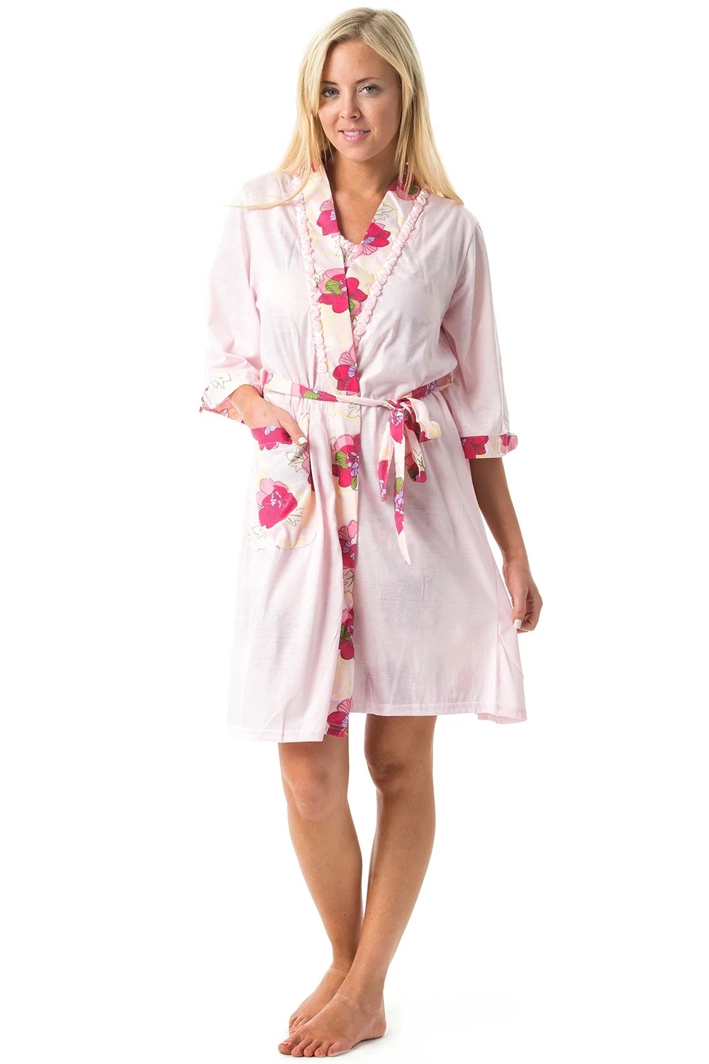 Women's 2 Piece Floral Robe and Gown Set