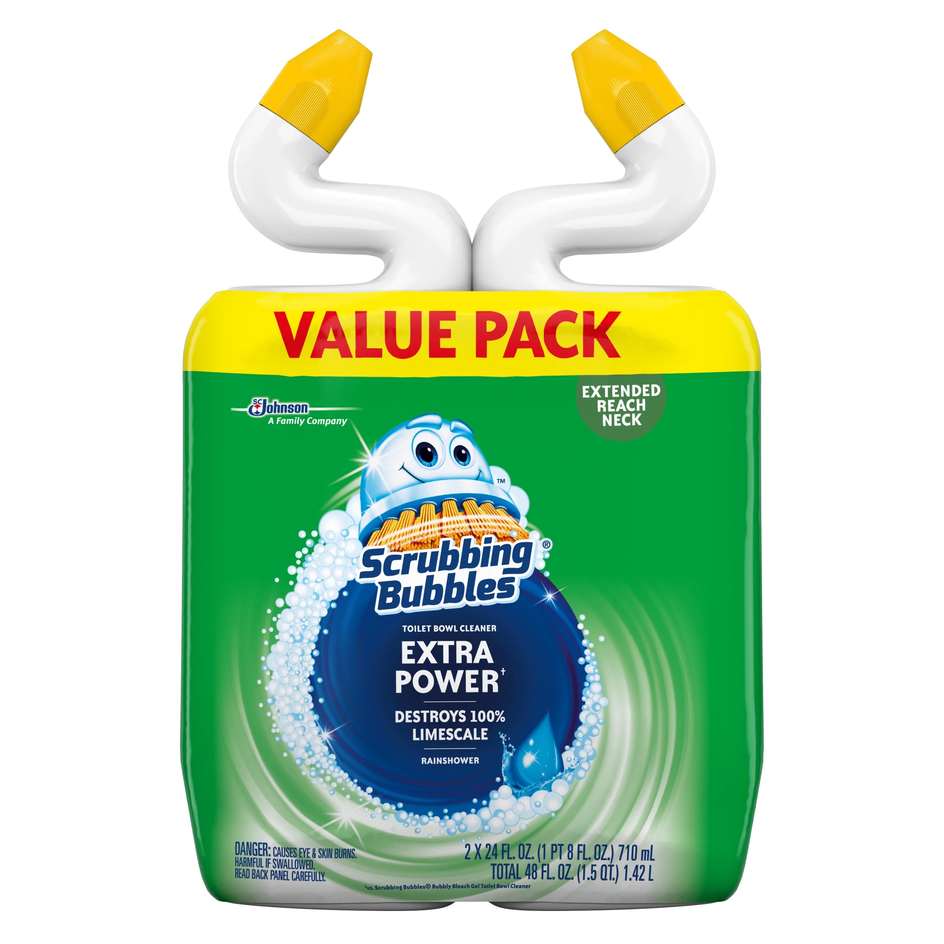 Scrubbing Bubbles Extra Power Toilet Bowl Cleaner, Rainshower, 24