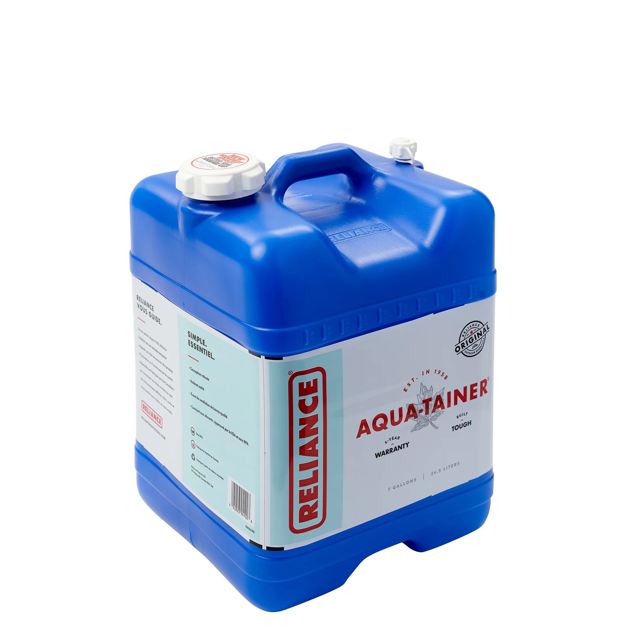 Reliance AquaTainer Water Storage Container 7 Gallon