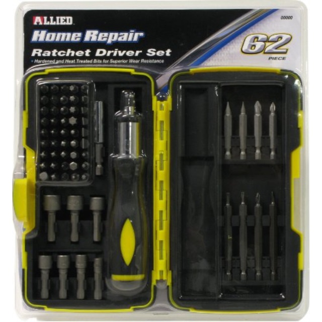 Allied Tools 66527 Home Repair 62 piece Ratcheting Driver Set Walmart