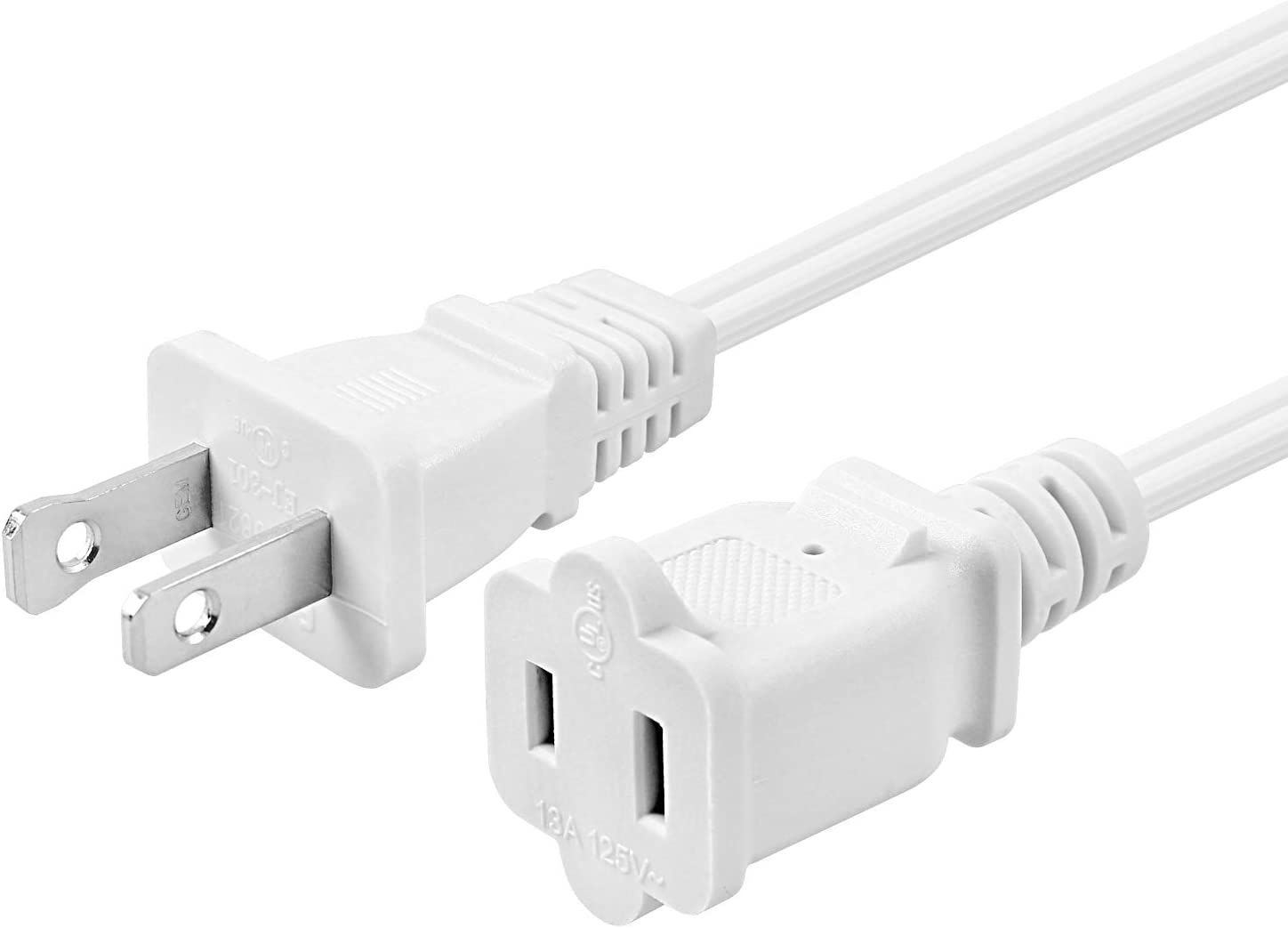 2 Prong Extension Cord US AC 2Prong Male and Female Power Cable SPT2