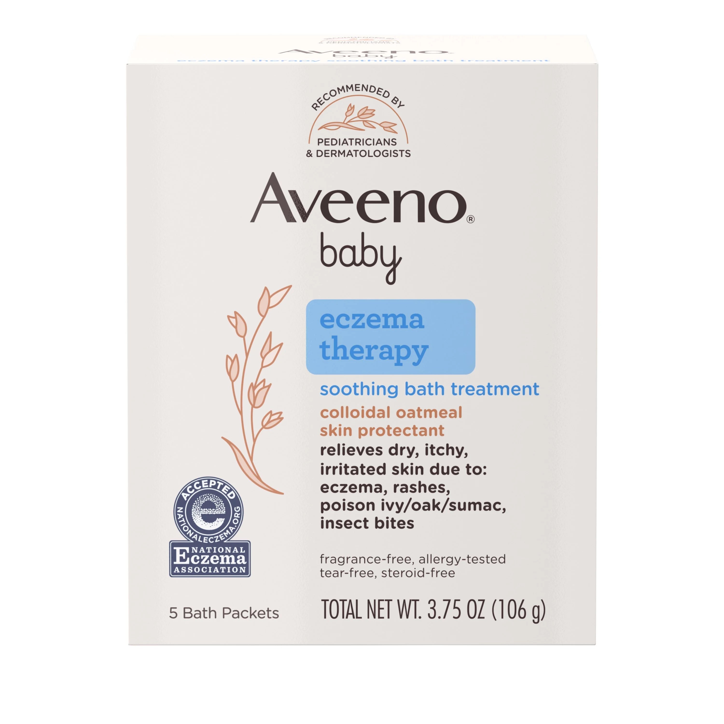 Aveeno Baby Eczema Therapy Soothing Bath Treatment with Natural Oatmeal