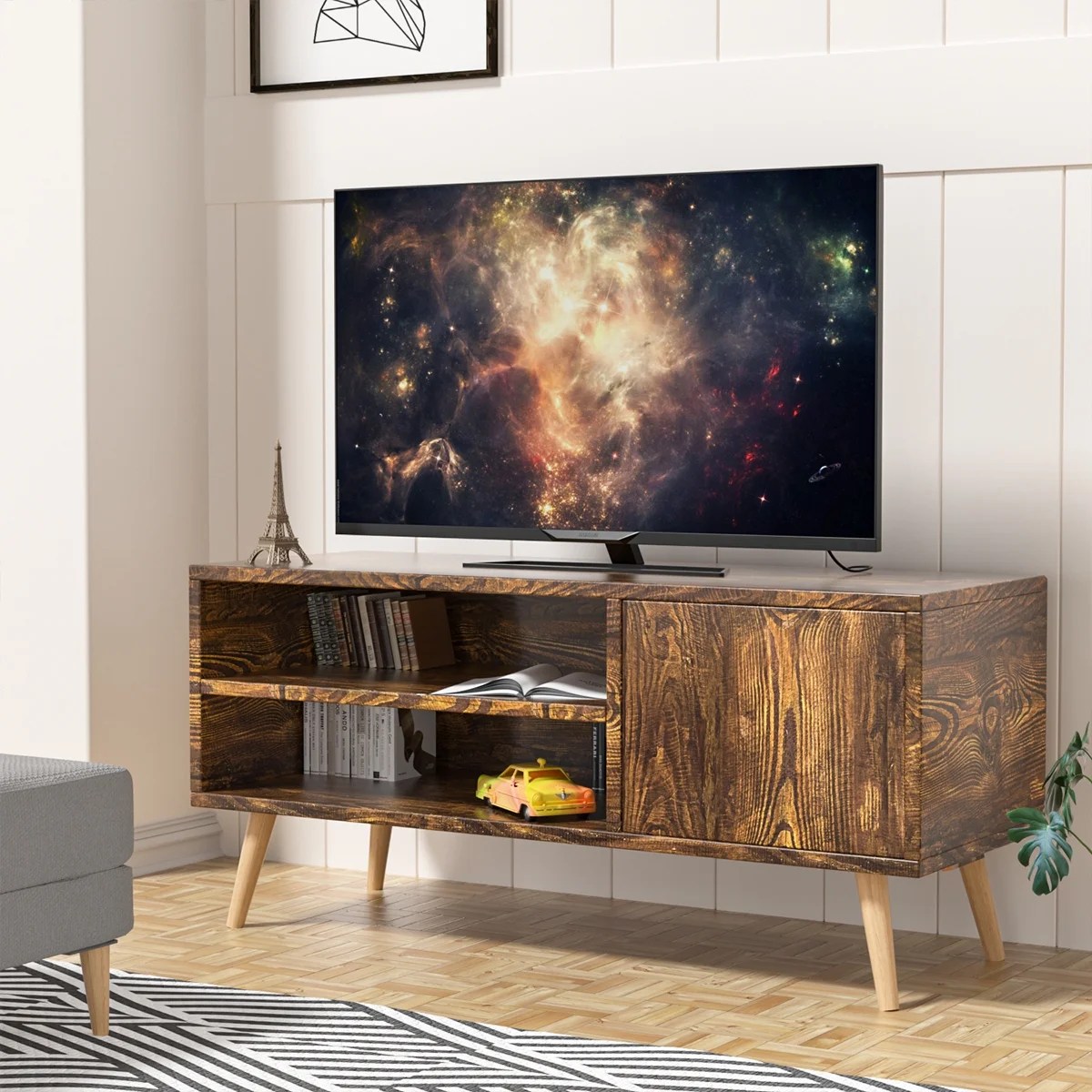 Retro TV Stand,TV Console for TVs Up to 50" with Storage Shelf for Retro TV Stand,TV Console for TVs Up to 50" with Storage Shelf for