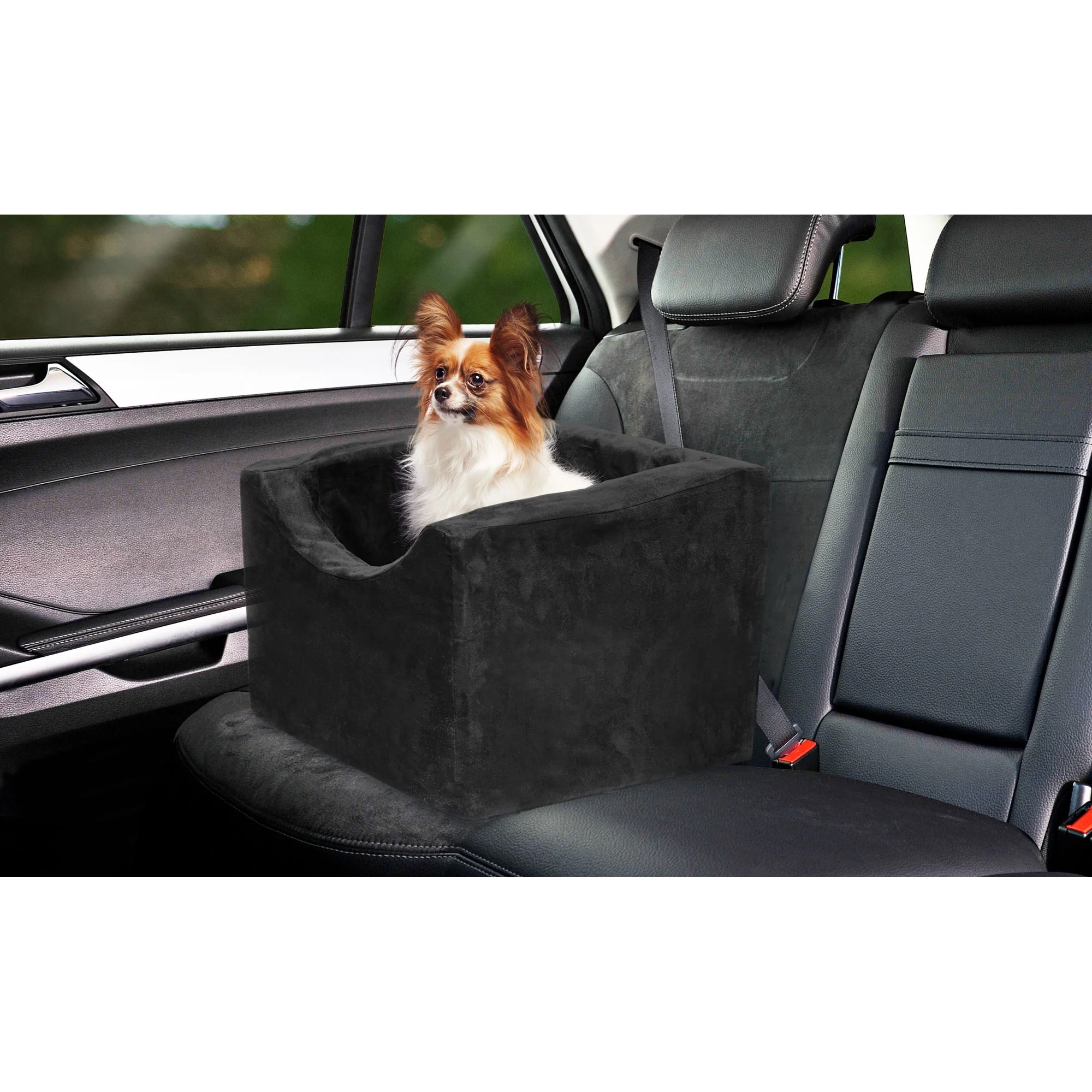 Precious Tails CoPilot Dog Car Booster Seat, Black, XSmall, 19"L x 16