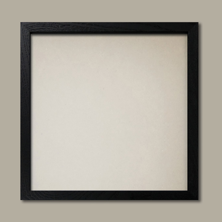 One 12x12in Solid Black Wood Frame; Ready to Hang