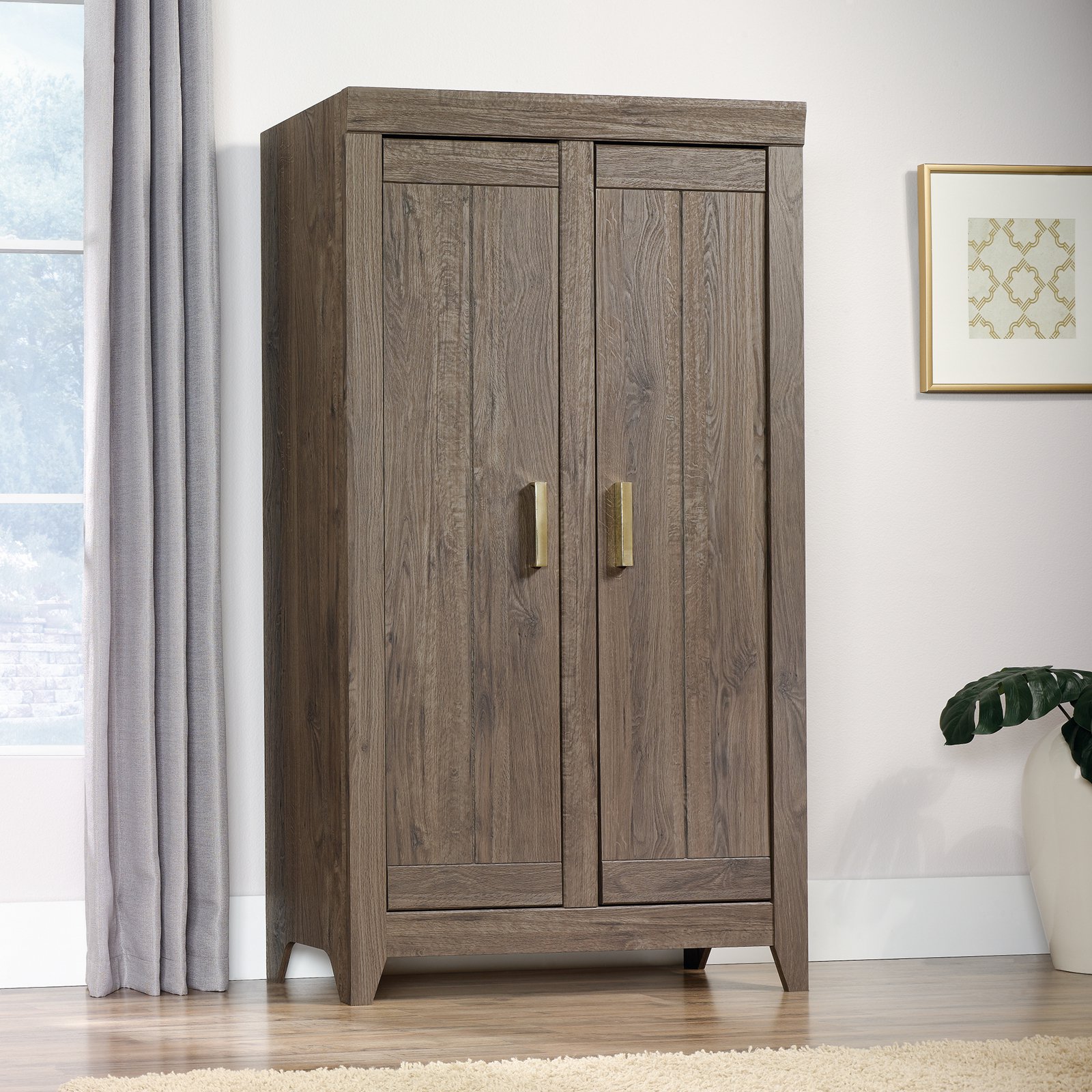Sauder Adept Storage Wide Storage Fossil Oak