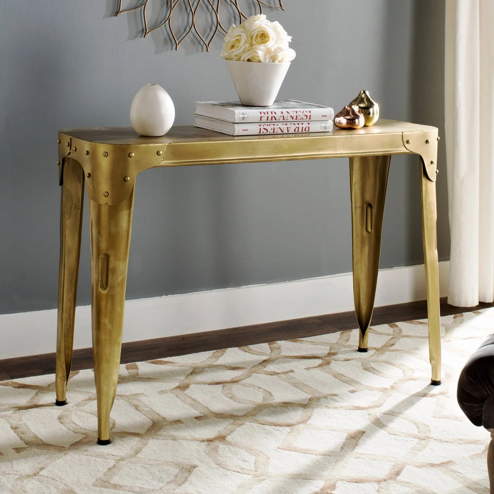 Safavieh Classic Iron Console Table, Dark Antique Silver