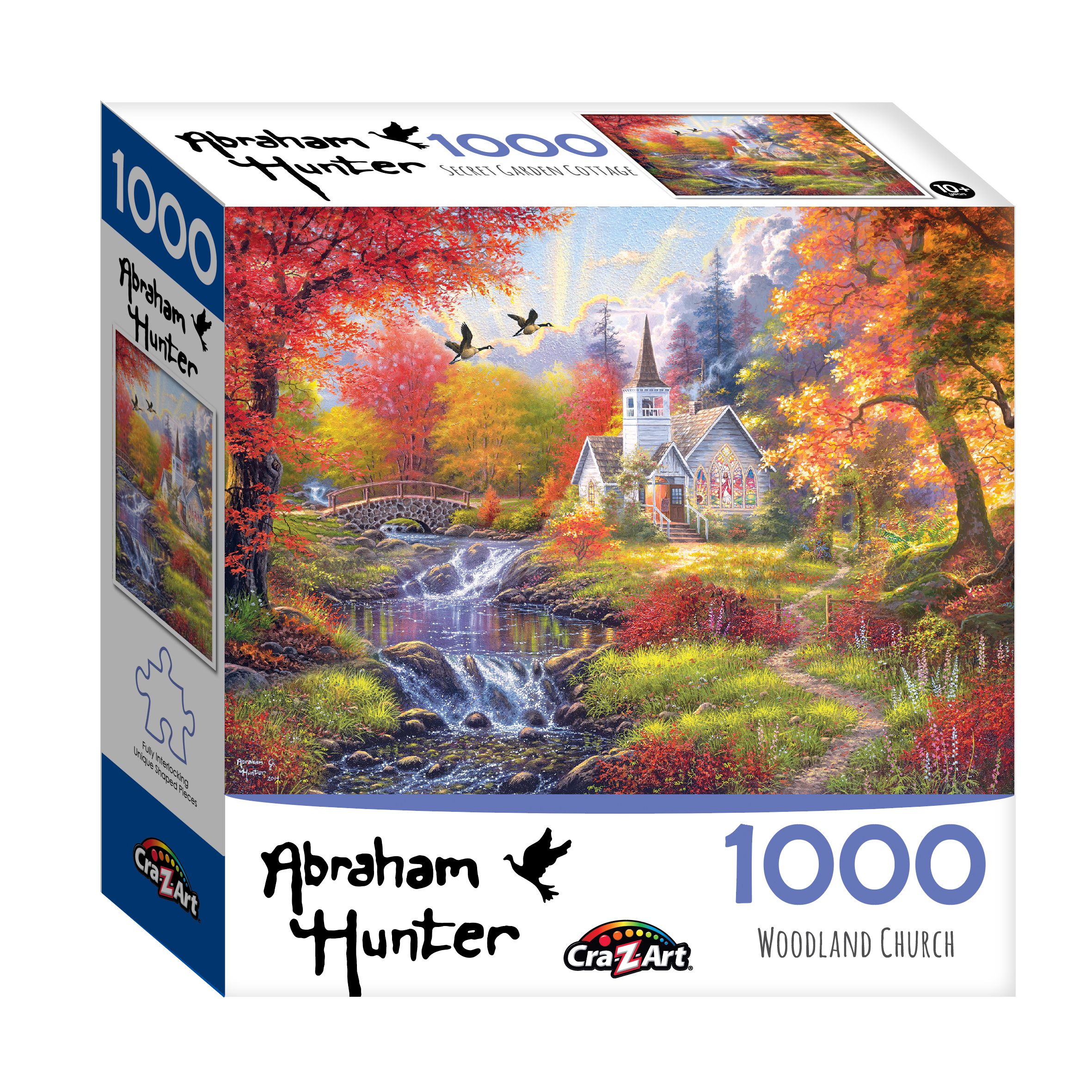 Abraham Hunter Woodland Church 1000 piece Jigsaw Puzzle